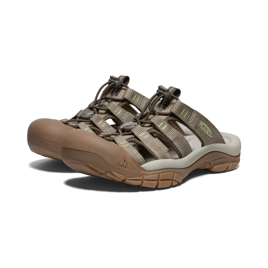 Women's Newport Slide Sandals - Comfortable & Stylish Timberwolf/Tarragon Color | Perfect for Beach, Pool, and Summer Outings