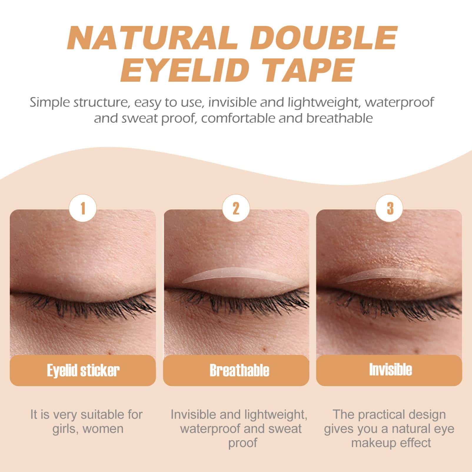 2 Sets Clear Double Eyelid Stickers - Invisible Eyelid Tape for Hooded Eyes | Eye Lift Makeup Accessories for Women | Perfect for Daily Use, Cosplay & Professional Makeup Artists