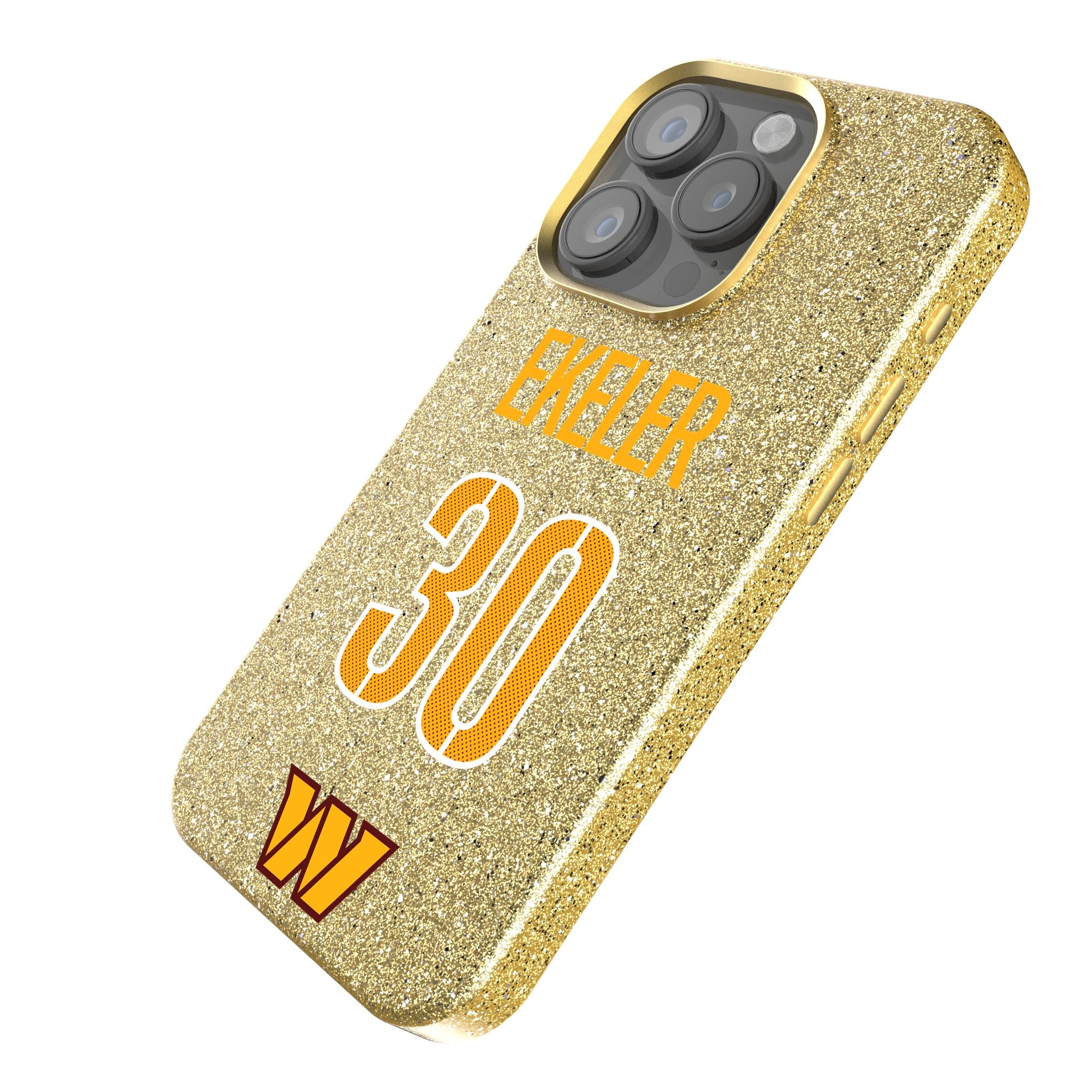 Austin Ekeler Washington Commanders 30 Rhinestone Bling Phone Case for iPhone & Samsung - Perfect for NFL Games & Fan Showcase