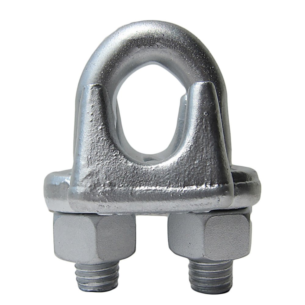 BH-USA 5/16 Inch Malleable Wire Rope Clamp 8-Pack - Heavy Duty Cable Clips for Rigging, Fencing, and Marine Applications