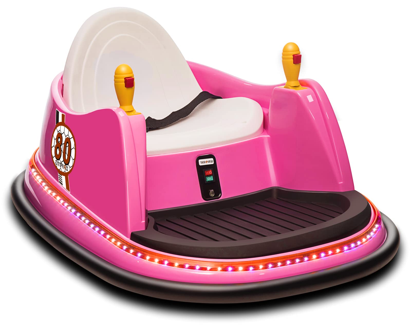 **OTTARO 6V Electric Bumper Car for Kids - Remote Control Ride-On Toy with 360 Spin, Flashing Lights & Music - Perfect for Toddlers & Girls (Pink) - Ideal for Indoor & Outdoor Play, Birthday Gifts & Family Fun**