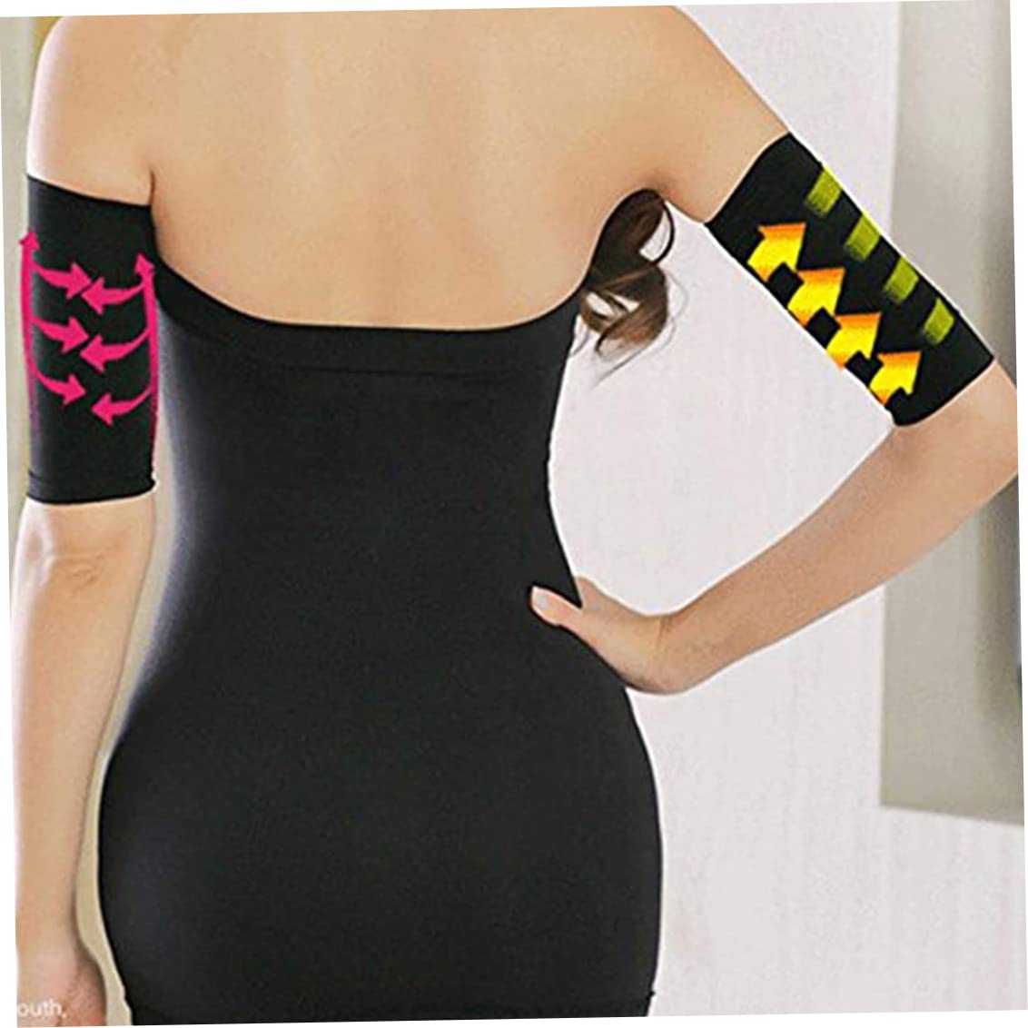 Women's Arm Shaper Sleeves - 2 Pack Black Compression Arm Sleeves for Toning & Slimming Upper Arms | Unisex Design for Women & Men | Perfect for Workouts, Yoga, and Everyday Wear