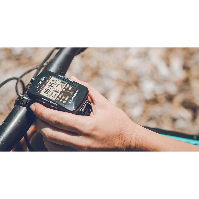 Lezyne Super Pro GPS Bike Computer - High Performance Cycling GPS with Navigation, Speed & Distance Tracking - Perfect for Road Biking, Mountain Biking & Training