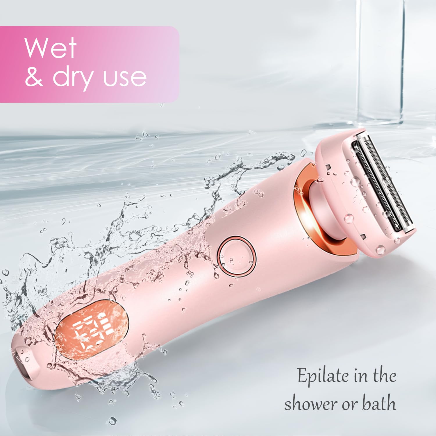 Livora Electric Shaver for Women - Rechargeable Wet/Dry Bikini Trimmer & Body Hair Remover for Legs, Underarms, Pubic Area | Silk Glide Technology | Painless Hair Removal for Smooth Skin | Perfect for Travel, Gym & Everyday Use (Pink)