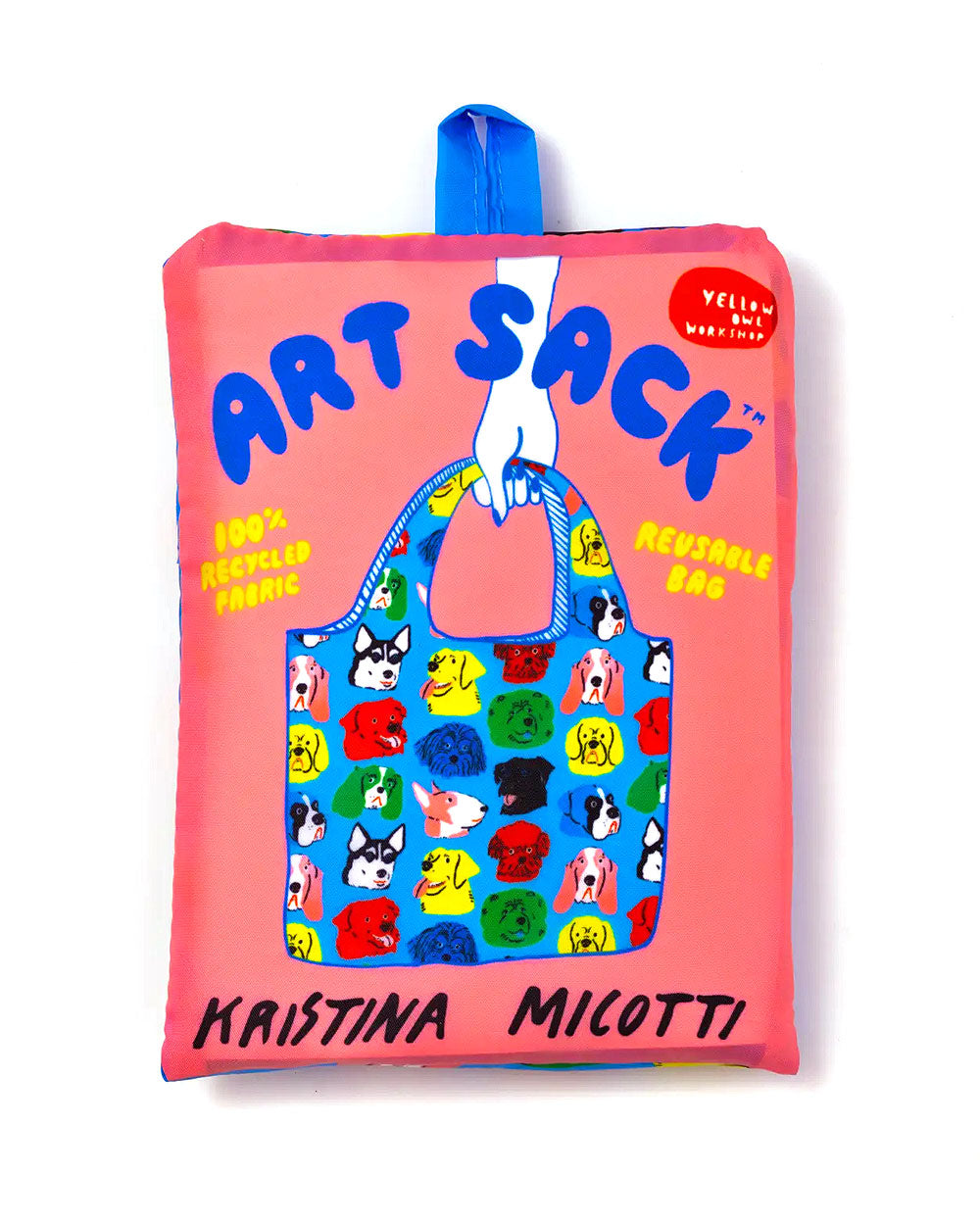 Eco-Friendly Reusable Tote Bag with Dog Art Print - Perfect for Grocery Shopping, Beach Trips & Pet Lovers