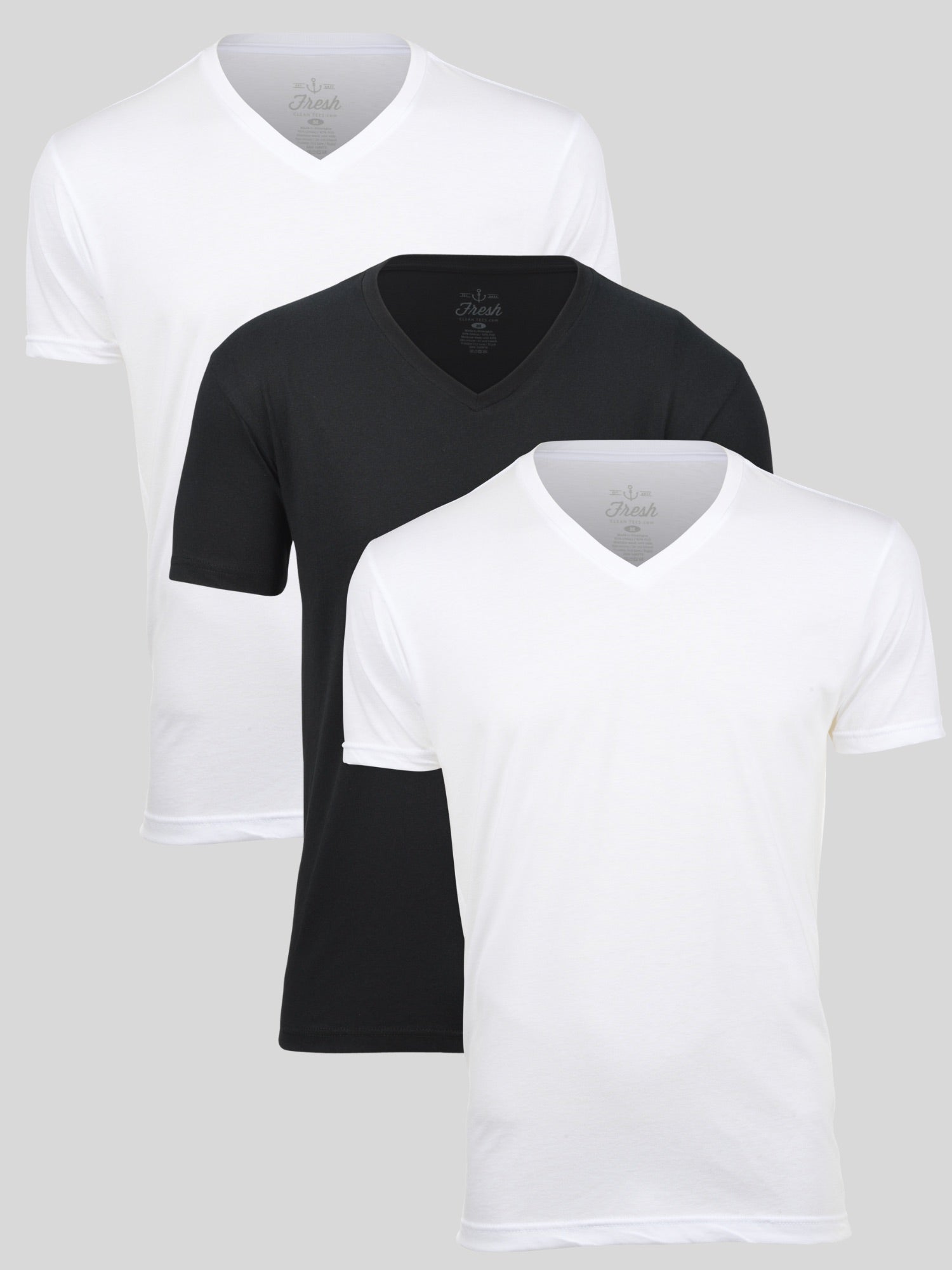 Black & White 3 Pack T-Shirts for Men - Soft Cotton Crew Neck Casual Tees - Perfect for Everyday Wear, Gym, and Outfits