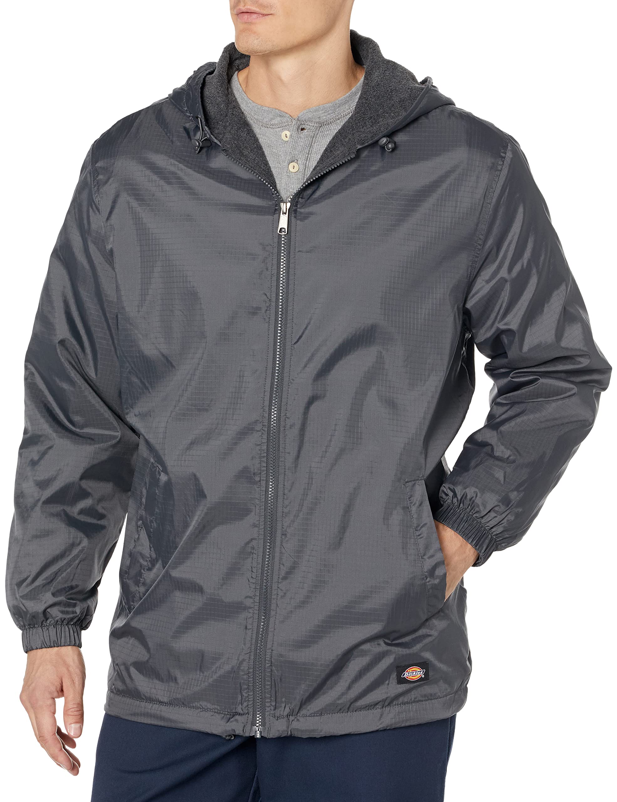Dickies Men's Fleece Lined Hooded Jacket - Warm Winter Work Jacket with Hood for Outdoor Activities & Casual Wear