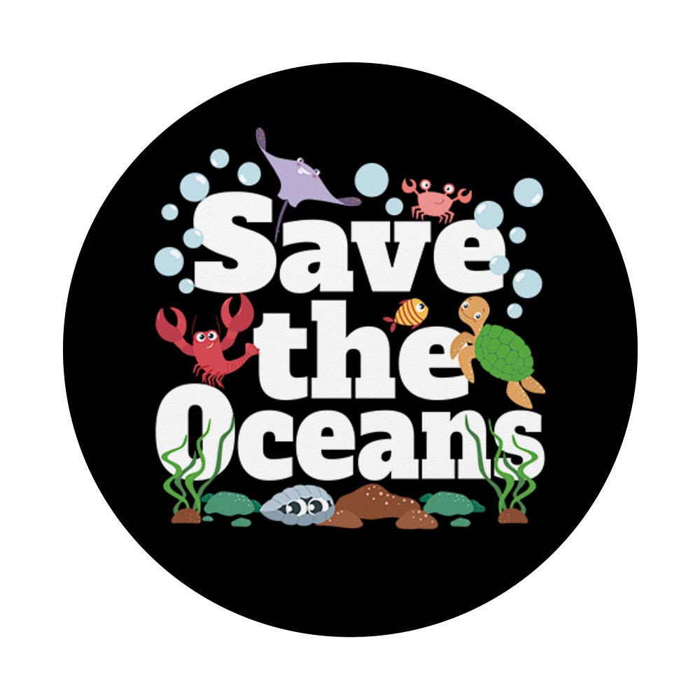 Eco-Friendly PopSockets Swappable PopGrip - Save The Oceans & Keep Our Planet Clean | Perfect for Phones, Tablets & Sustainable Lifestyle