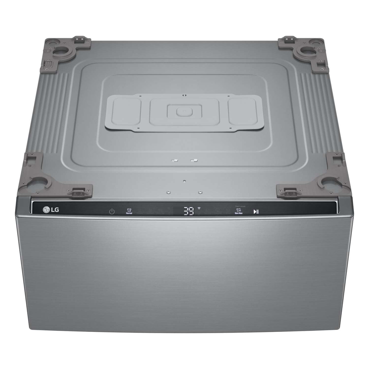 LG Graphite Steel 27'' LG SideKick™ Compact Pedestal Washer (1 Cu. Ft Capacity) WD300CV - Perfect for Small Laundry Loads, Apartments & RVs