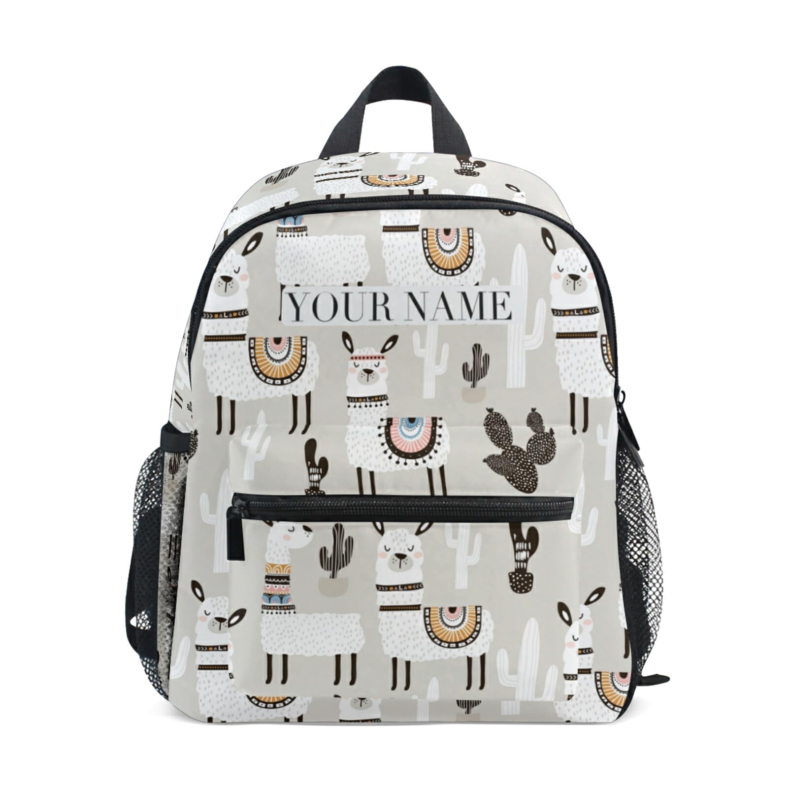 **Personalized Mini Cute Llama Toddler Backpack for Preschool - Custom Kids Backpack with Chest Strap, Daycare Toy Bag for Boys & Girls (10 x 4 x 12 Inches) - Perfect for School, Travel & Outdoor Adventures**