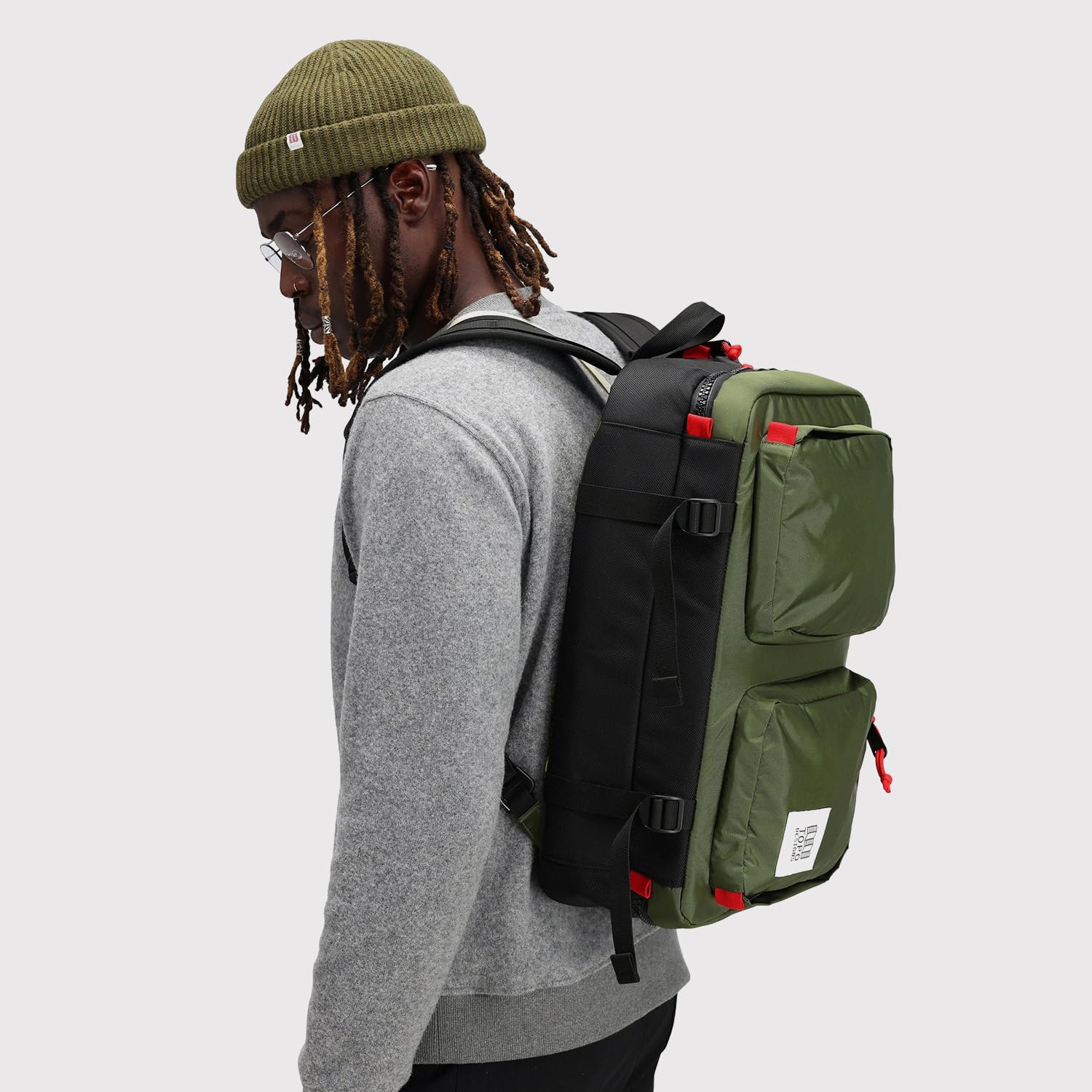 Topo Designs Global Briefcase - Durable Eco-Friendly Laptop Bag for Men & Women, Water-Resistant Travel Backpack with Oversized Zips, Perfect for Commuting, Business Trips & Daily Use (Navy Blue)