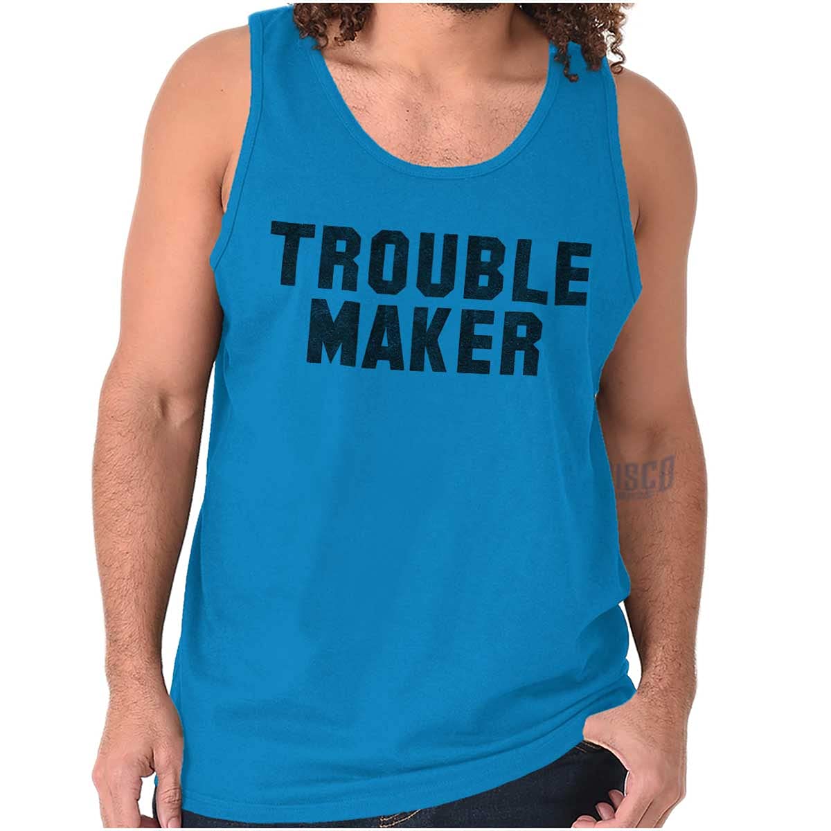 Rebel College Party Tank Top for Men & Women - Trendy Trouble Maker Graphic Tee - Perfect for Casual Wear, Night Out & Campus Events