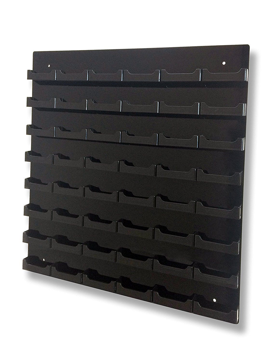 Wall Mount Business Card Holder - 48 Pocket Realtor Contact Card Organizer for Marketing, VIP Membership & Gaming Cards - Black Retail Display Rack | Perfect for Offices, Retail Stores & Home Organization