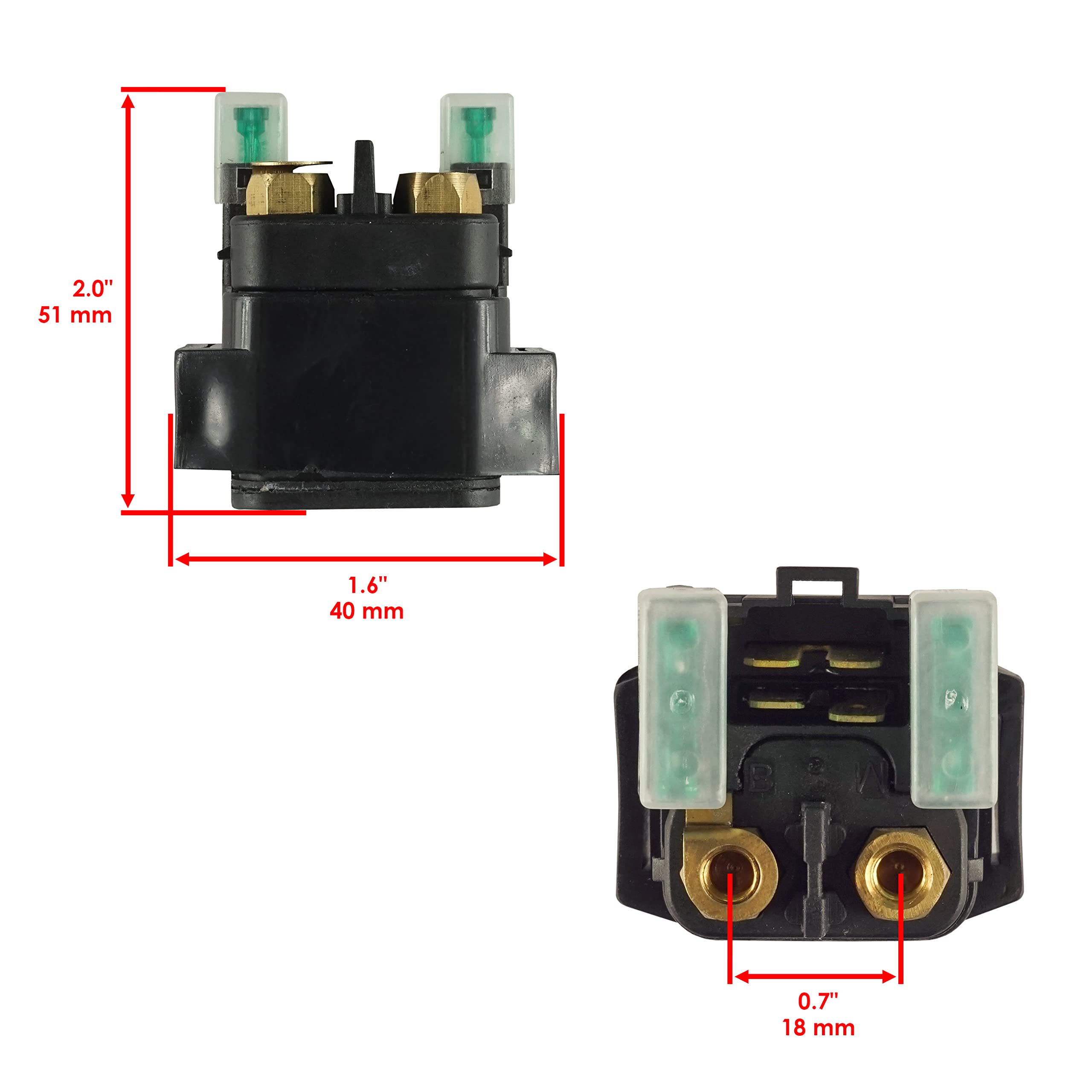 Caltric Starter with Relay Solenoid Compatible with Yamaha Grizzly 450 YFM450 4X4 (2011-2014) - ATV Starter Motor Replacement for Off-Road Adventures & Hunting