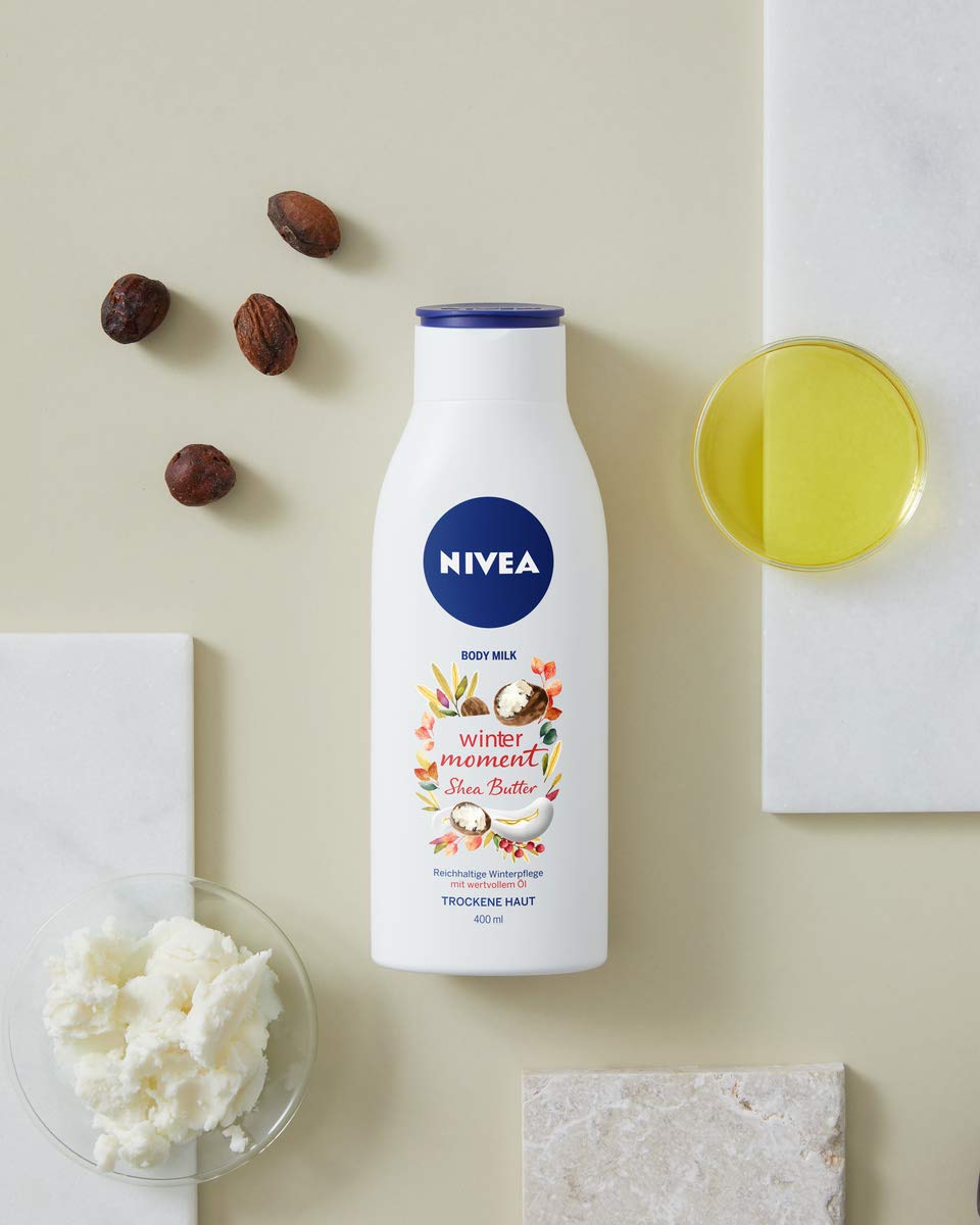 NIVEA Winter Moment Body Milk - Rich Moisturizing Lotion for Dry Skin, 48-Hour Hydration, Deep Winter Care, 400ml (Pack of 1) | Perfect for Cold Weather & Daily Skincare Routine