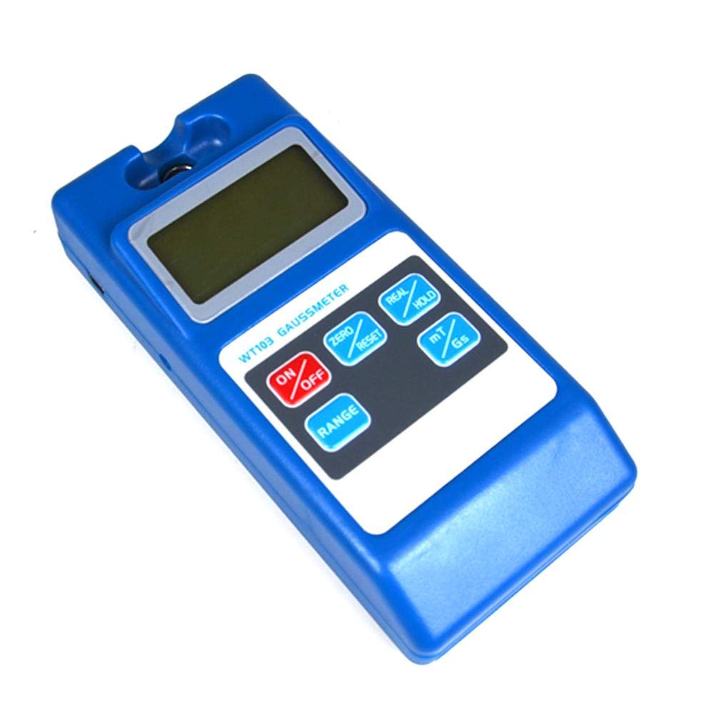 Digital Gauss Meter - WT103 High Precision Surface Magnetic Field Tester (0-200mT/0-2000mT) with LCD Display, NS Function & Metal Probe | Tesla Meter for Industrial Testing, Electronics Repair & Physics Labs