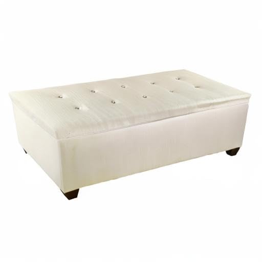 MJL Furniture Designs HJM100 Upholstered Storage Bench with Lift Top, Beige - Perfect for Entryway, Bedroom, or Living Room Organization