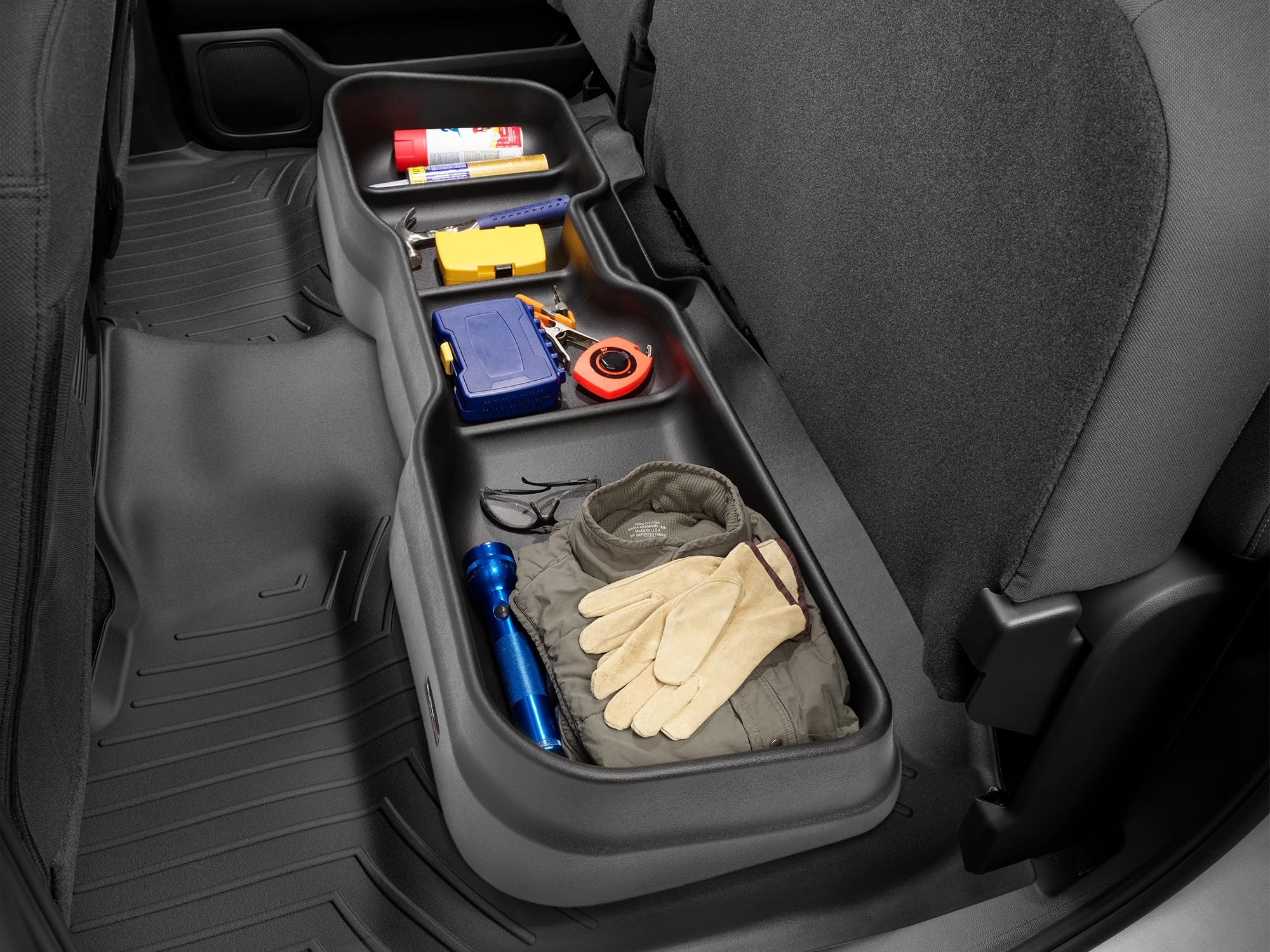 WeatherTech Under Seat Storage System for Nissan Frontier (4S016) - Black | Secure & Organized Truck Storage | Perfect for Tools, Emergency Kits & Road Trips
