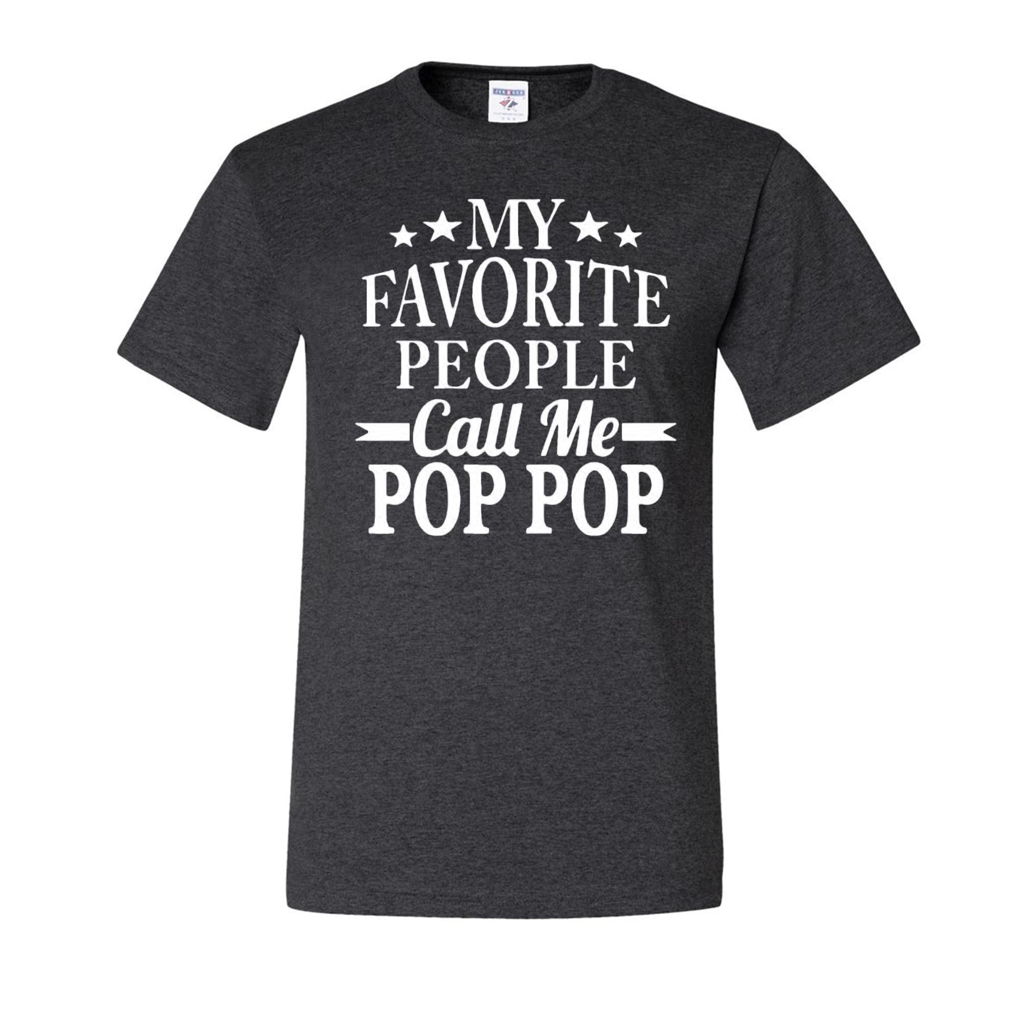 Pop Pop Grandpa T-Shirt for Men - Funny Family Call Me Pop Pop Graphic Tee - Perfect for Father's Day, Grandparents Day & Family Gatherings