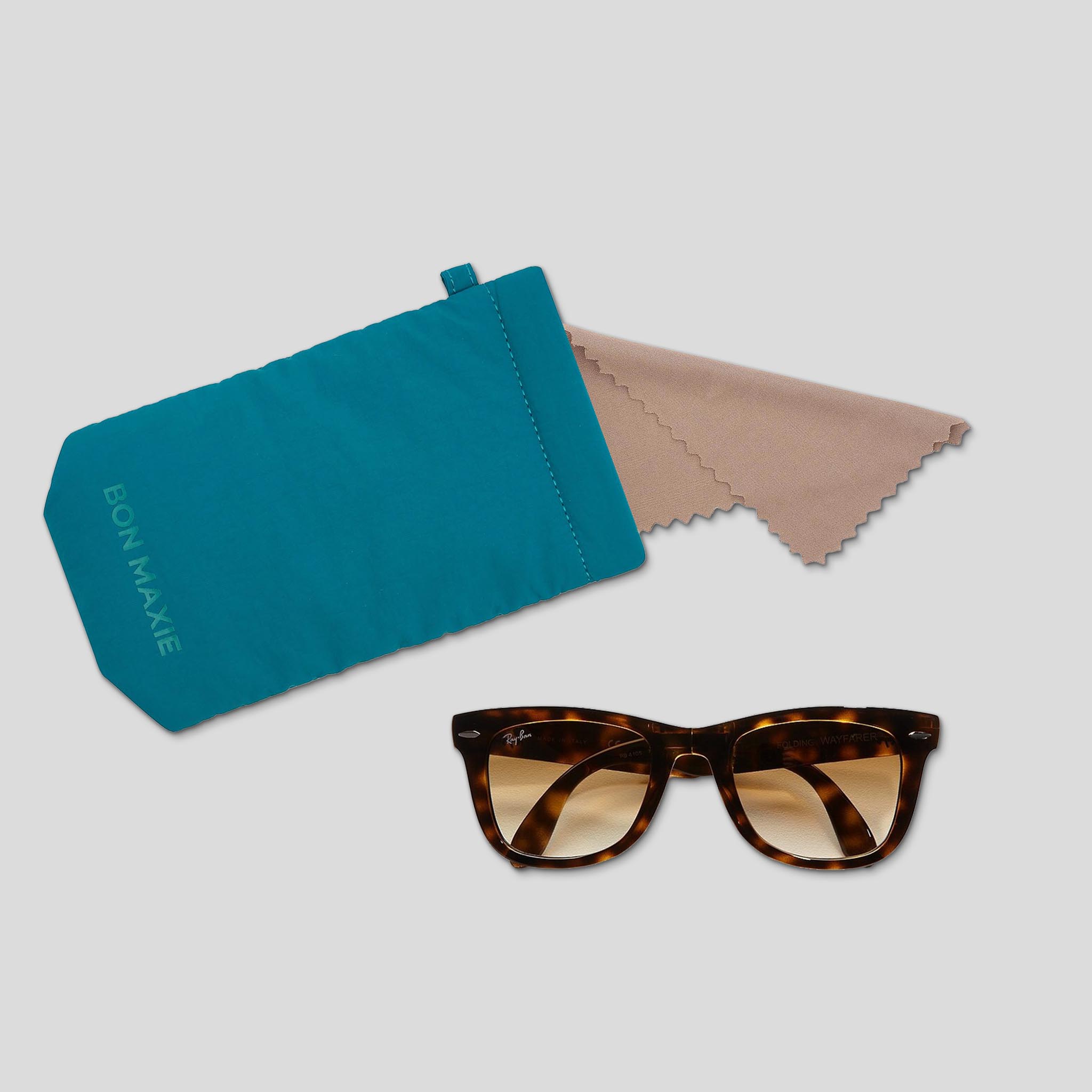 Easy Squeezy Glasses Case - Soft Protective Eyewear Holder for Travel & Daily Use - Teal Color