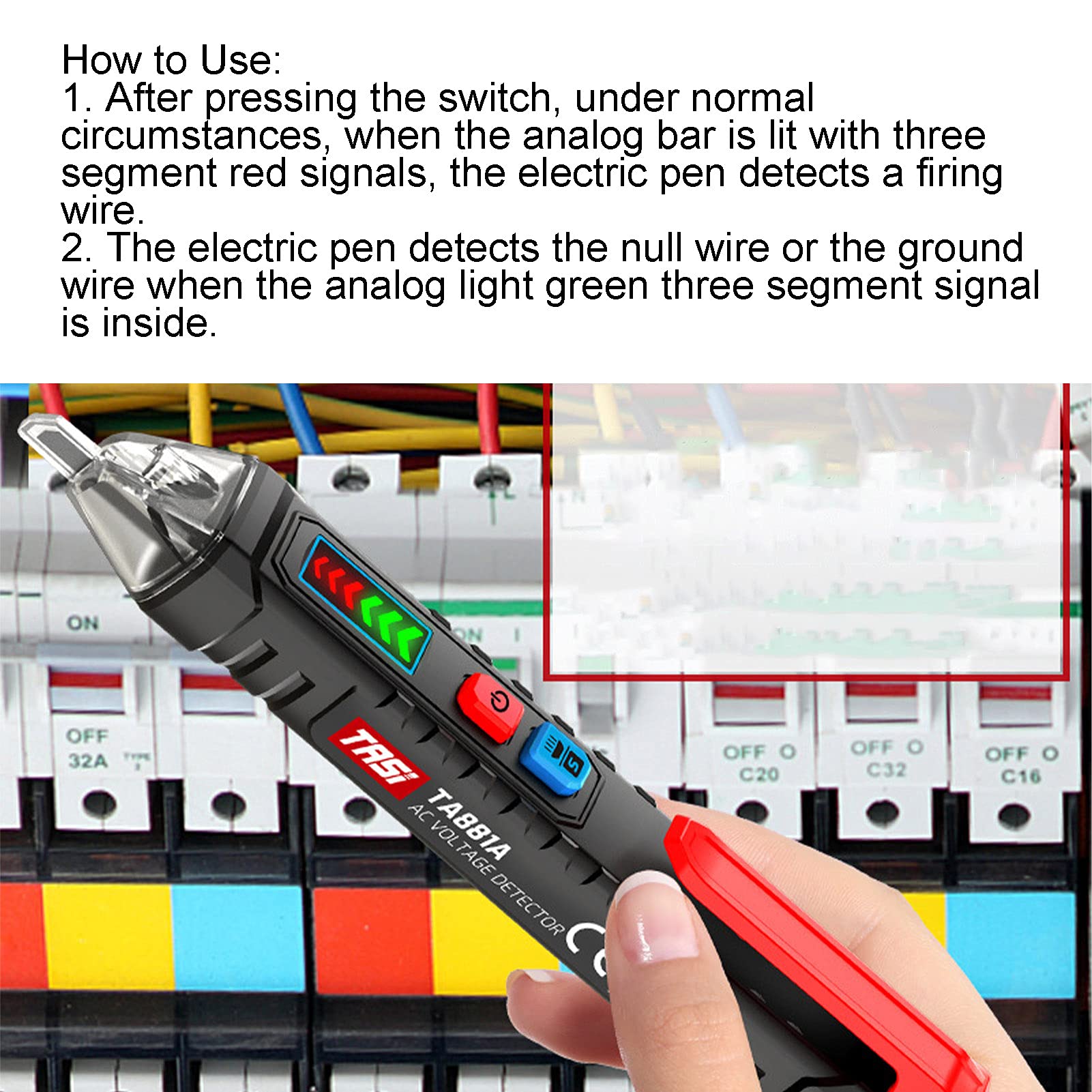 Electric Circuit Detector Pen - Digital Display Non-Contact Voltage Tester with Flashlight & Induction Technology | Perfect for Home Electrical Safety Checks, DIY Projects & Professional Electricians