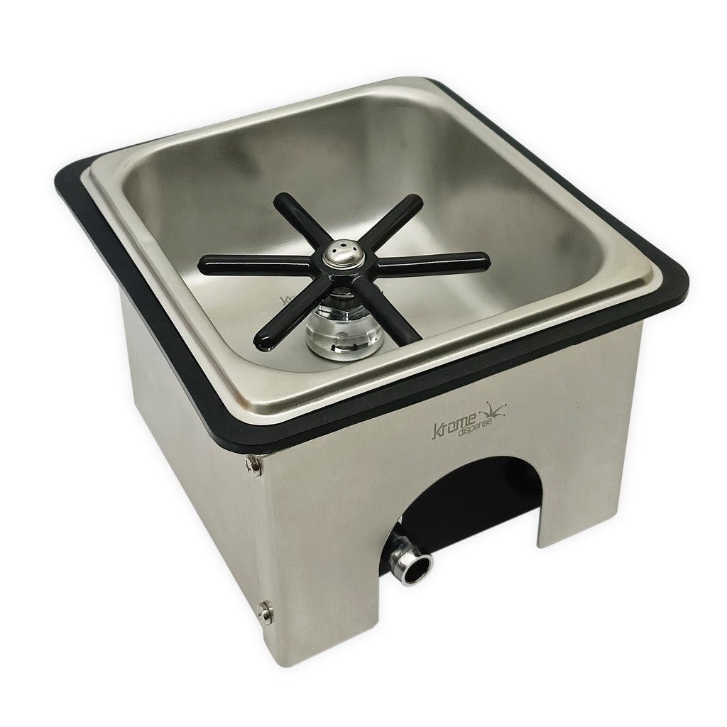 Krome Commercial Countertop Rinser - Heavy Duty Bar Glassware & Bottle Washer for Restaurants, Bars & Home Use