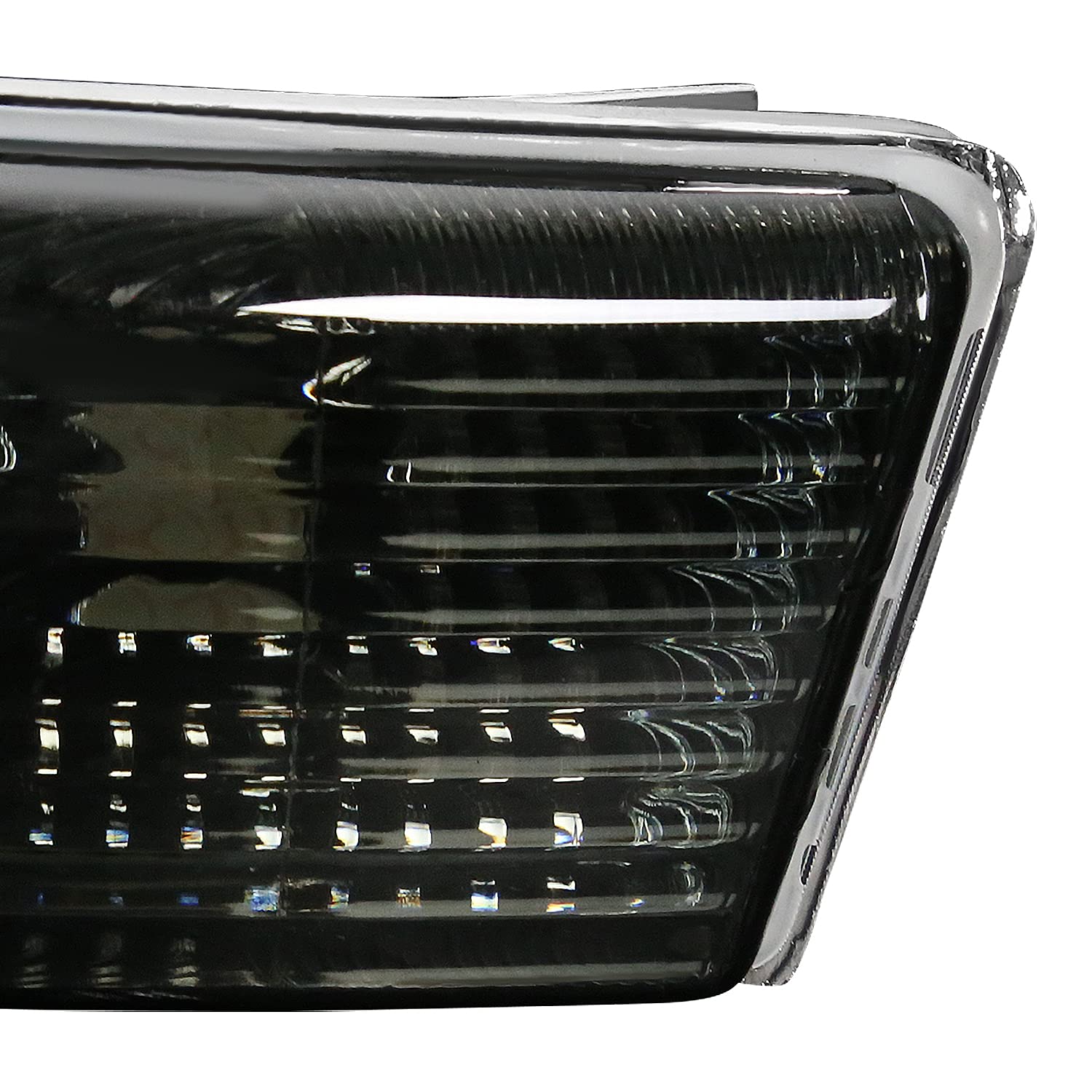 Spec-D Tuning Smoke Bumper Park & Signal Corner Lights with Amber Reflector - Compatible with 1993-1996 Jeep Grand Cherokee (Left + Right Pair) - Perfect for Off-Roading, Night Driving & Custom Car Upgrades