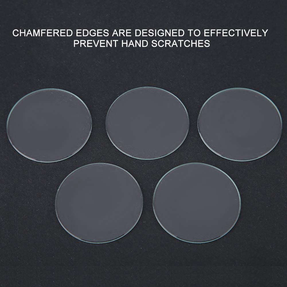 5PCS Scratch-Resistant Watch Glass Lens - 37mm/38mm/39mm Round Watch Crystal Replacement for Watch Repair & DIY (Ideal for Watch Shops, Jewelers & Hobbyists) - Durable & Clear Timepiece Protection