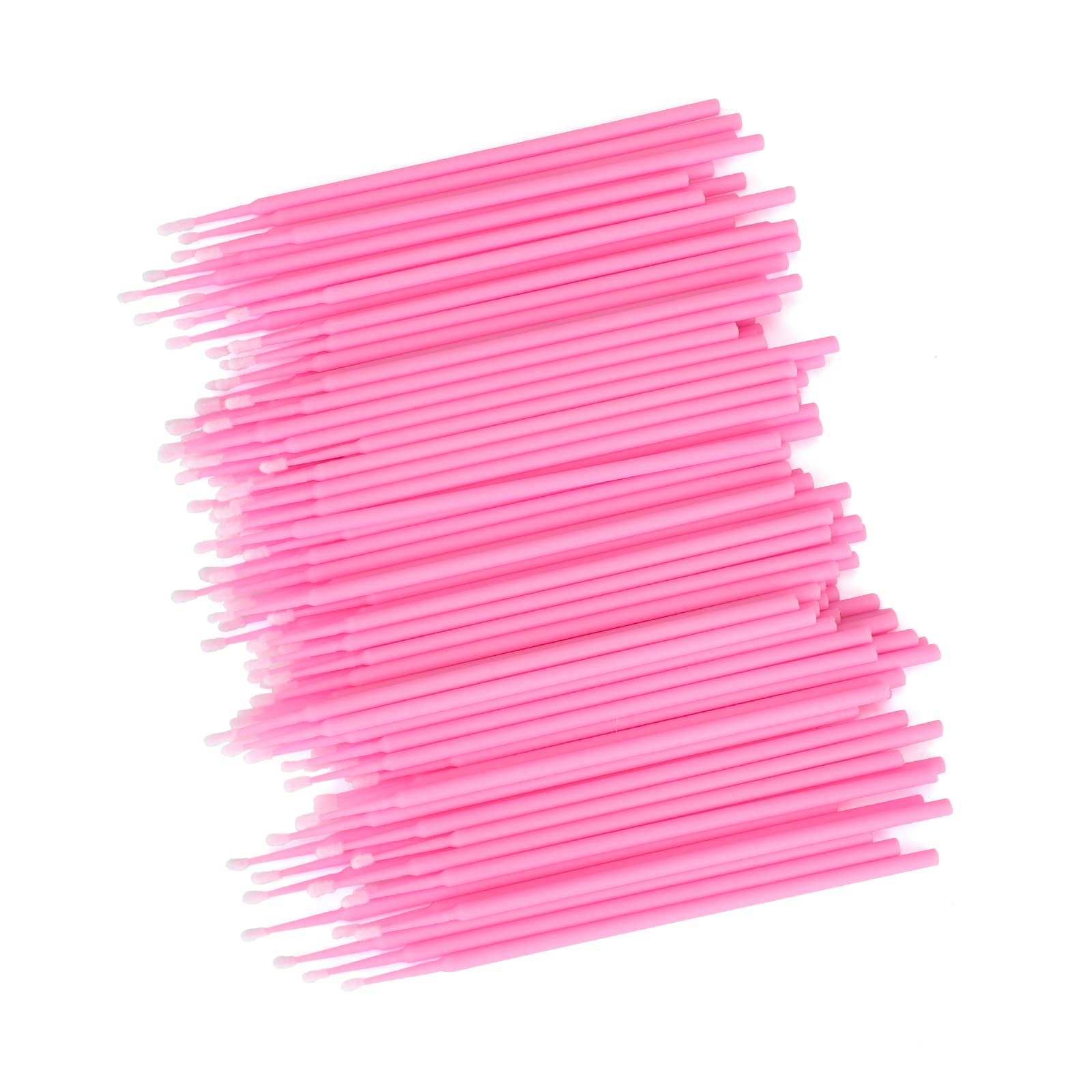 100PCS Disposable Pink Micro Mascara Wands - Eyelash Extension Brushes for Lash Lift, Nail Polish & Crafts - Perfect for Salon Professionals & DIY Beauty at Home