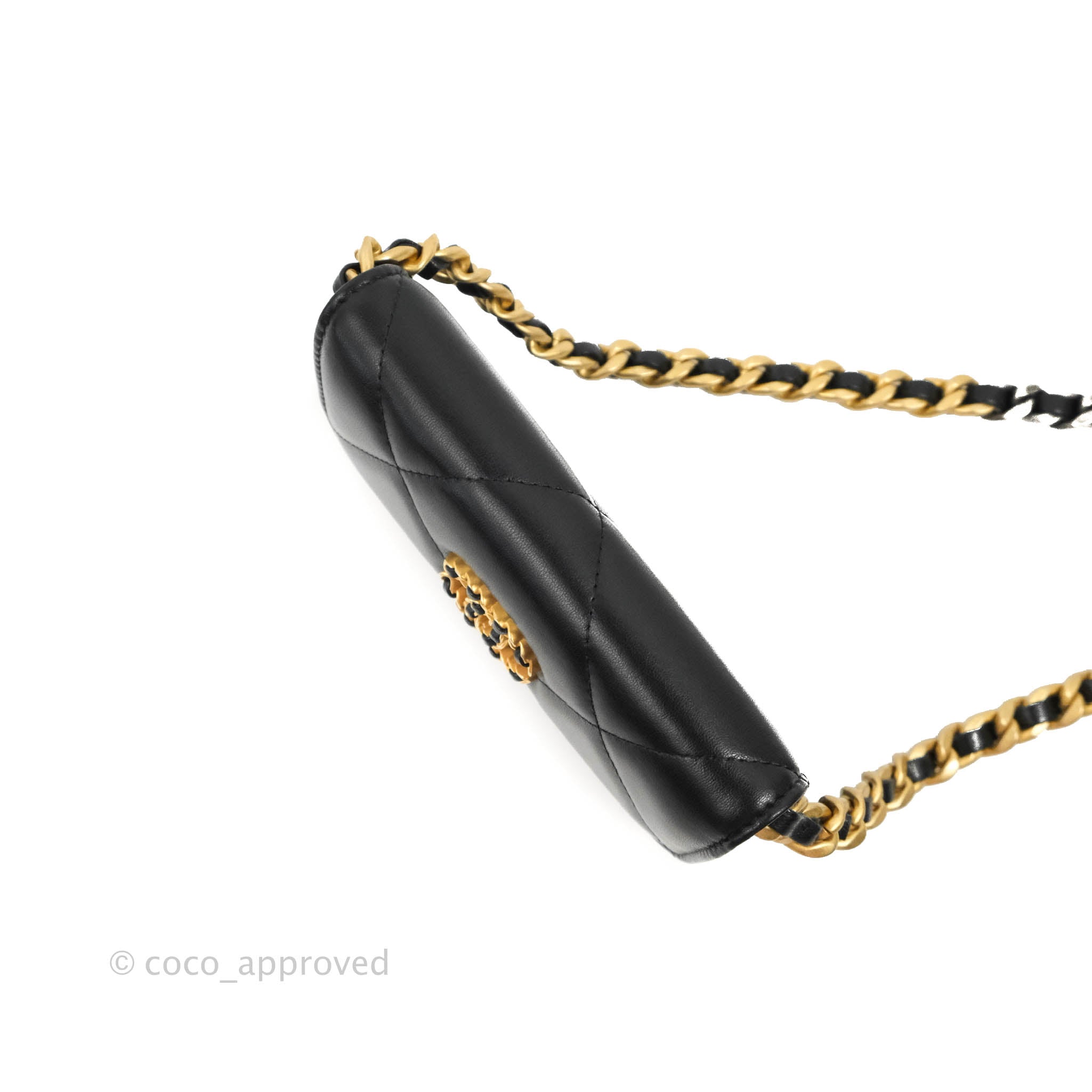Chanel 19 Mini Clutch with Chain - Black Lambskin Leather Crossbody Bag with Mixed Hardware for Women | Perfect for Evening Parties, Date Nights & Special Occasions