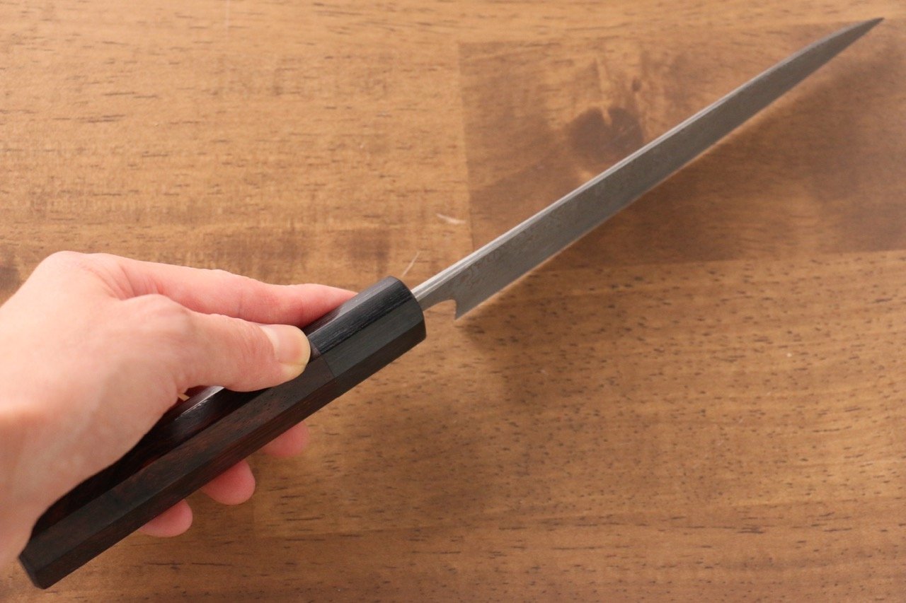 Masakage Kumo VG10 Damascus 150mm Petty Utility Knife with Exotic Shitan Wood Handle - Perfect for Precision Slicing, Fruit Cutting & Kitchen Tasks