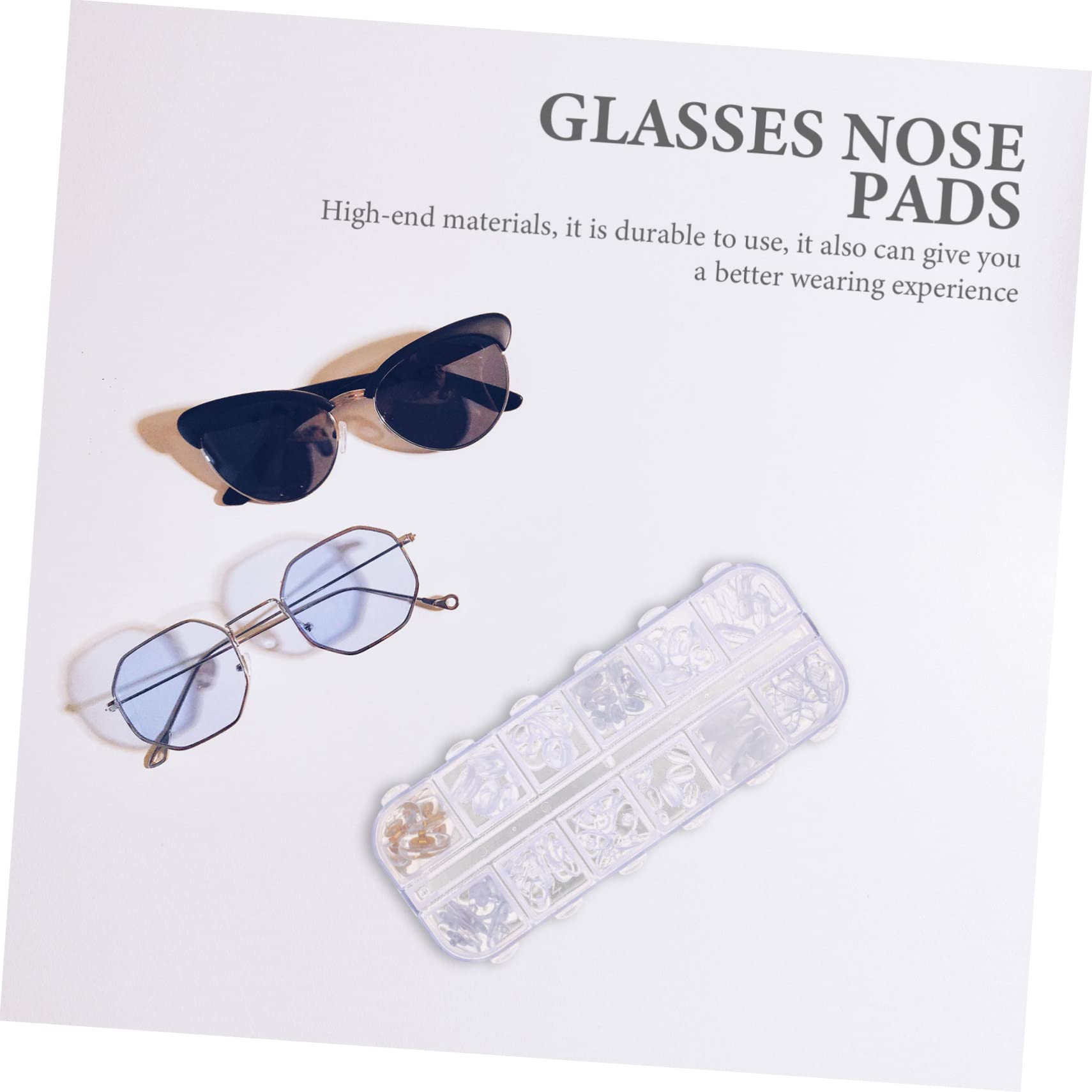 Healvian 5 Sets Eyeglass Screw Repair Kit - Nose Pads, Silikon Cushions, Screws & Tools for Frameless Glasses - Perfect for Eyewear Maintenance & Lens Replacement (Home, Office, Travel Use)