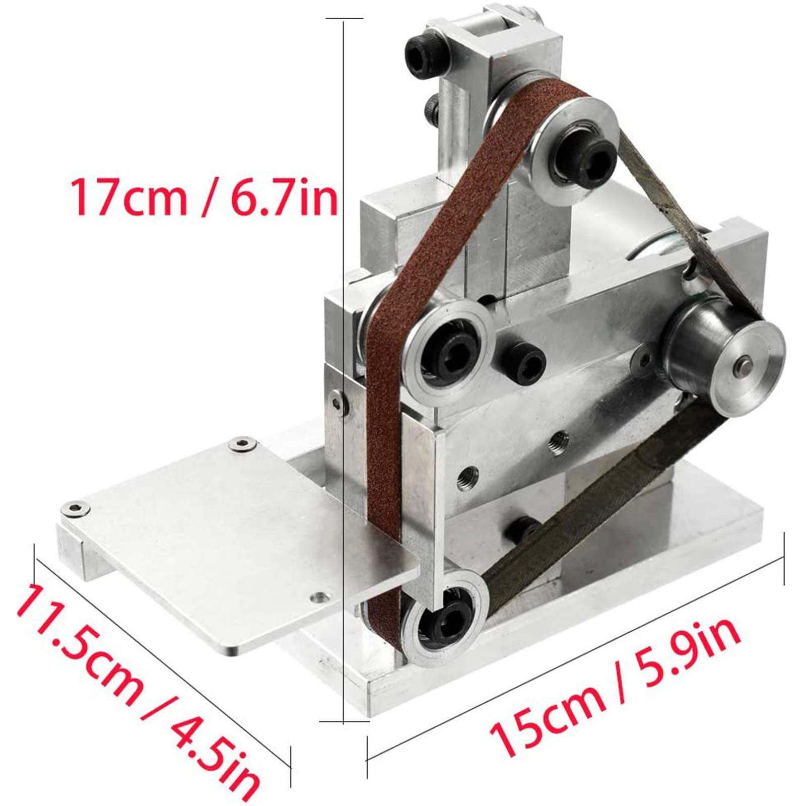 Electric Belt Sander Machine - 7 Speed Adjustable DIY Mini Belt Sander for Sharpening, Polishing & Grinding - Perfect for Plastic, Aluminum, Iron, Steel & Metal - Ideal for Home Workshops, Woodworking & DIY Projects