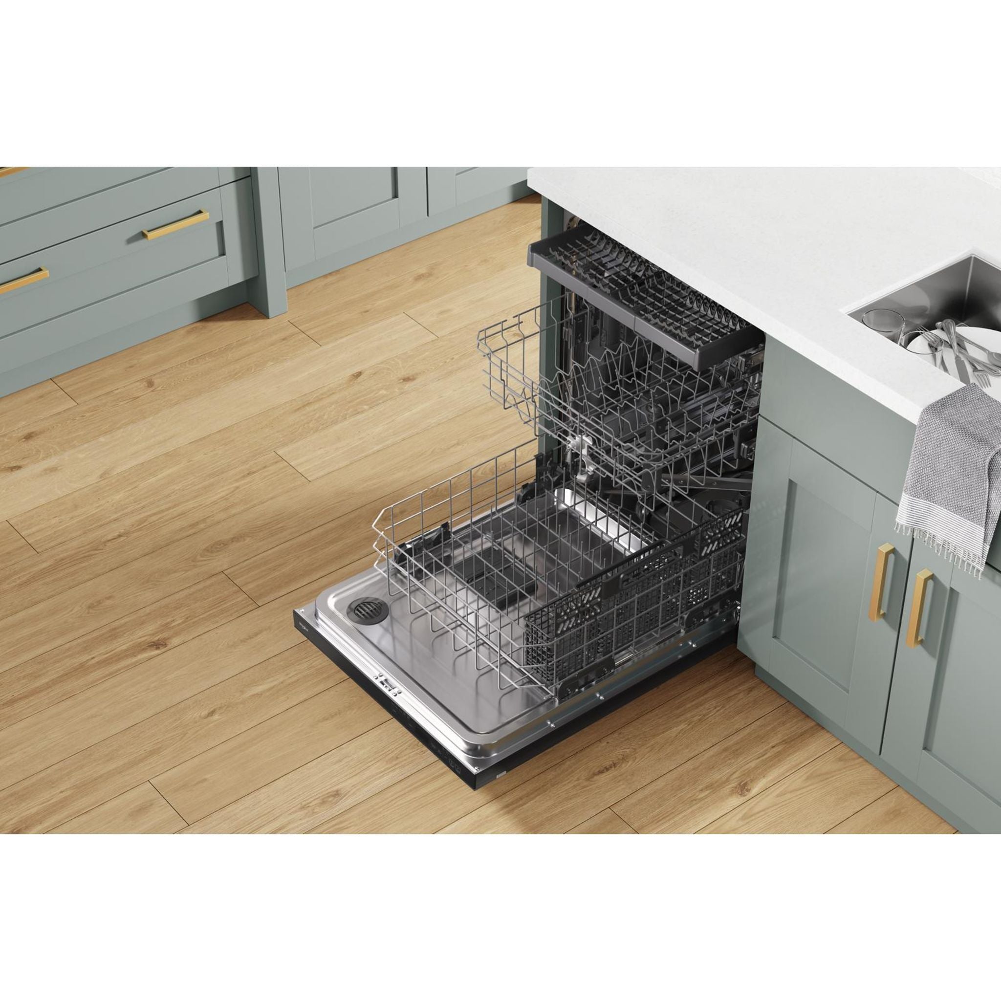 Whirlpool WDTA50SAKB 24-Inch Built-In Dishwasher with Stainless Steel Tub - Black | Energy Star Certified, Quiet Operation | Perfect for Small Kitchens and Apartments