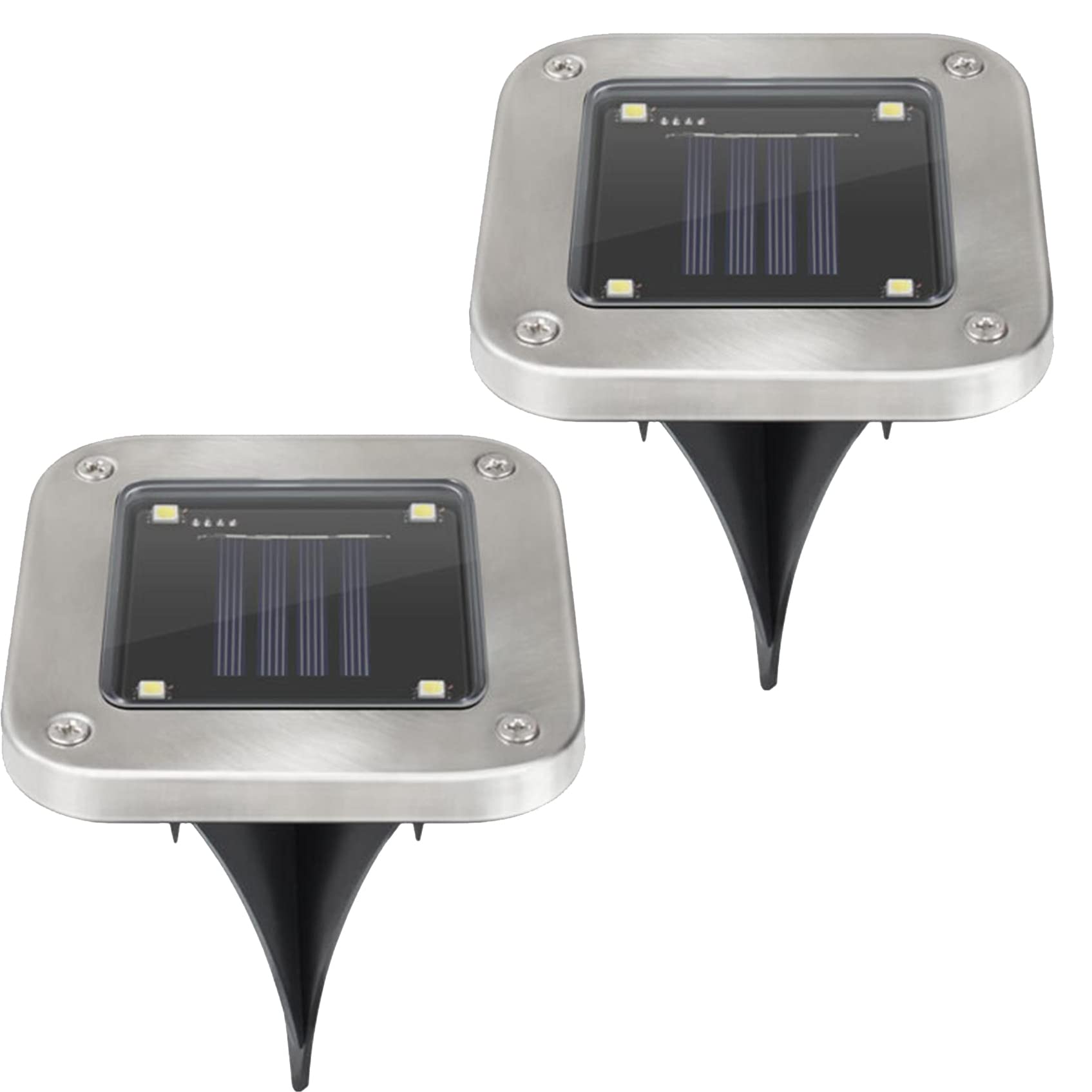2 Pack Solar Powered In-Ground Outdoor Lights - Waterproof Garden Landscape Lighting for Yard, Lawn, Pathway | Perfect for Driveway, Patio & Backyard Decoration