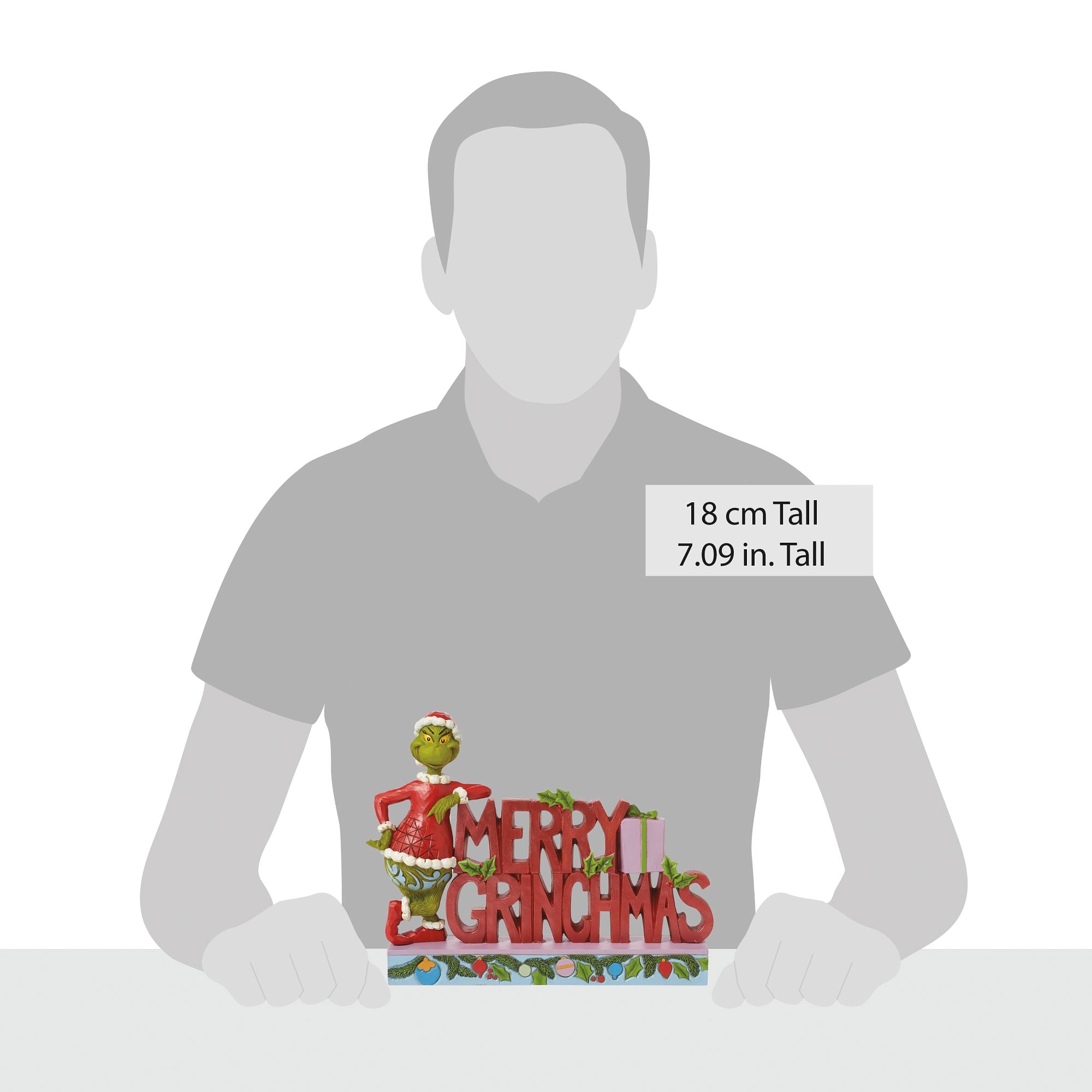 Grinch Merry Grinchmas Word Art - Festive Christmas Decor for Home, Office & Holiday Parties - Perfect for Xmas Tree Ornaments, Wall Decor & Gift Giving