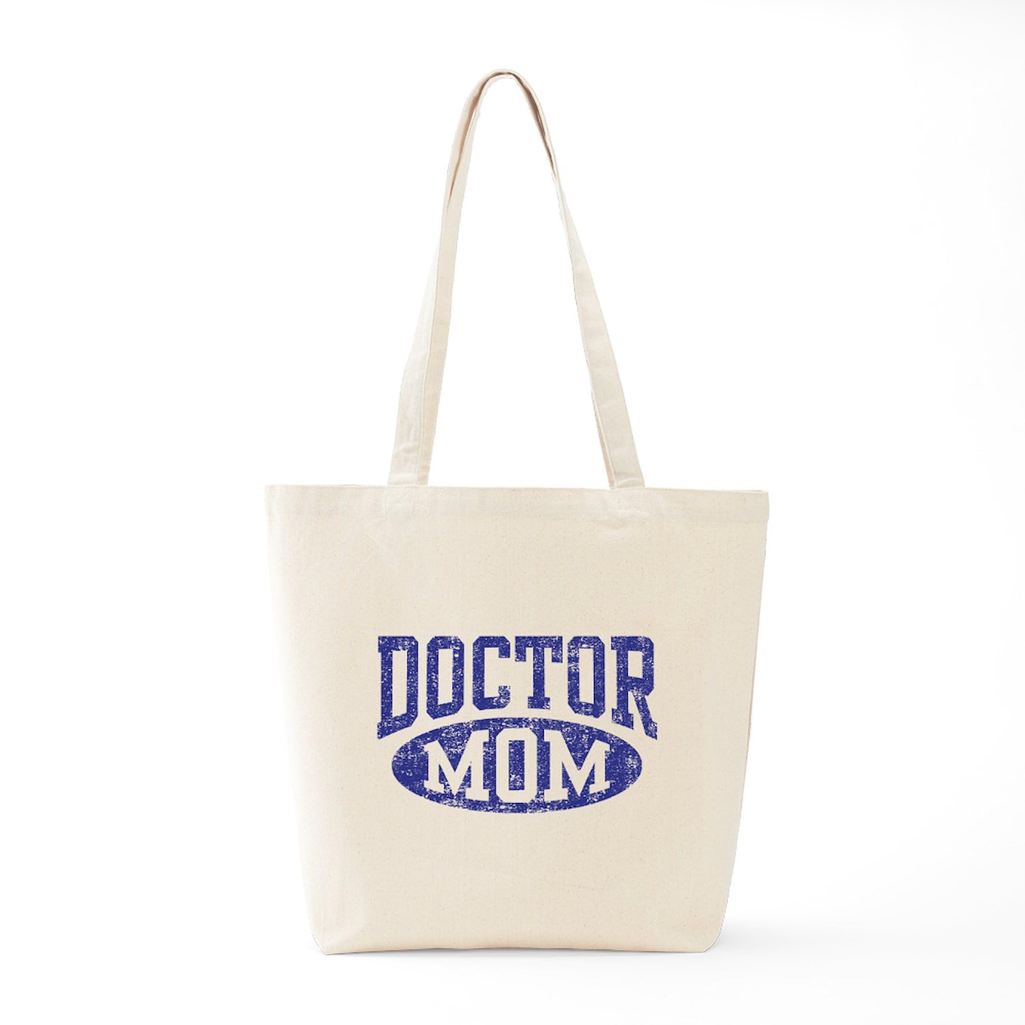 Doctor Mom Tote Bag - Natural Canvas Reusable Shopping Bag for Women | Perfect for Groceries, Work, Beach & Everyday Use