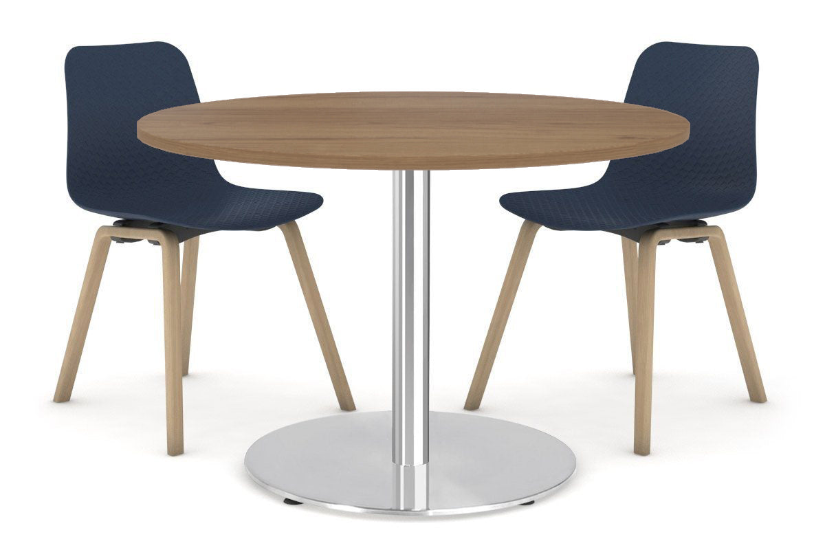 Premium Sapphire Glass Top Cafe Table - 39.4 Inch Round Dining Table for Restaurants, Patios & Outdoor Use - Durable & Stylish Modern Furniture