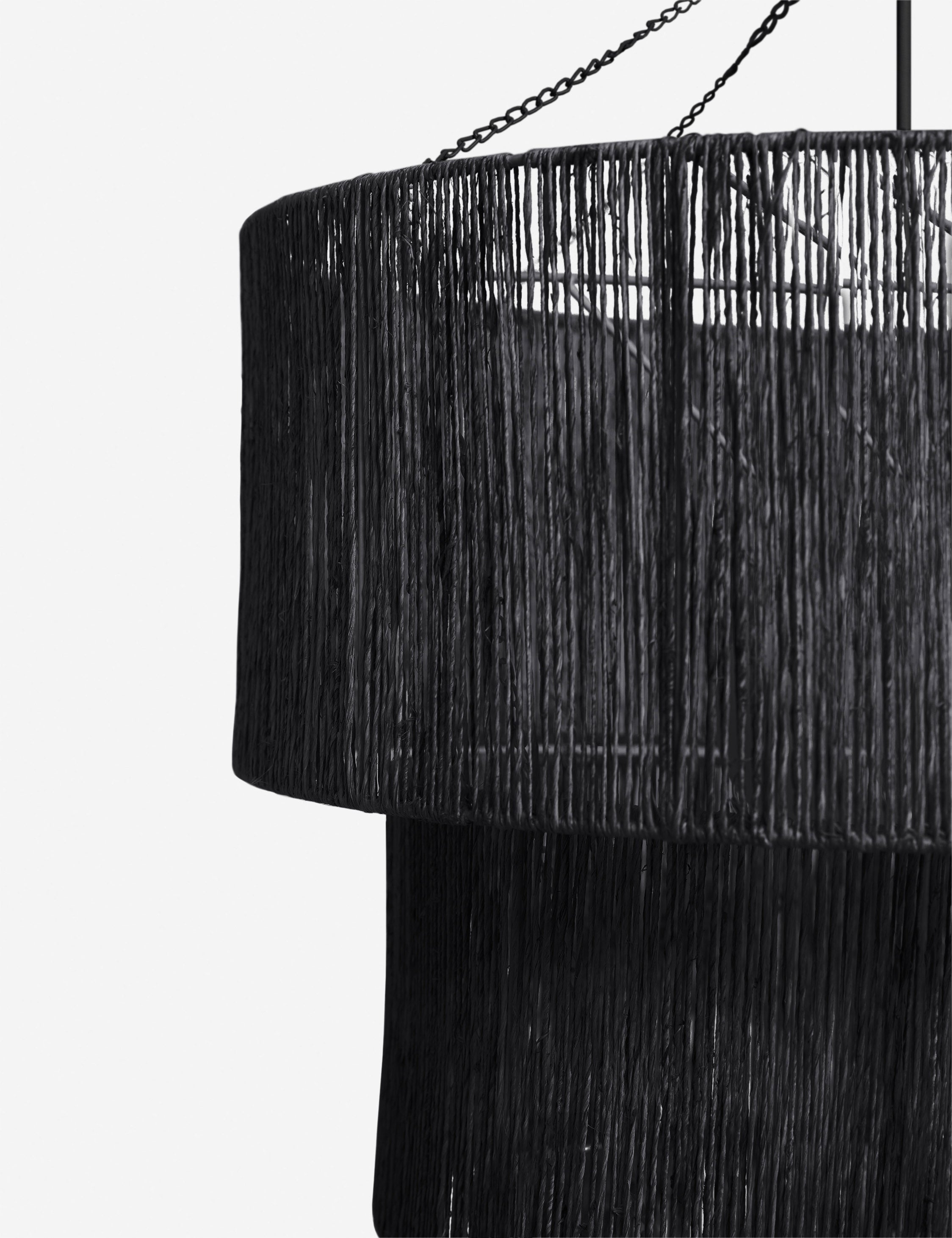 Chavette Chandelier - Elegant Black Crystal Ceiling Light Fixture for Dining Room, Bedroom & Living Room Decor