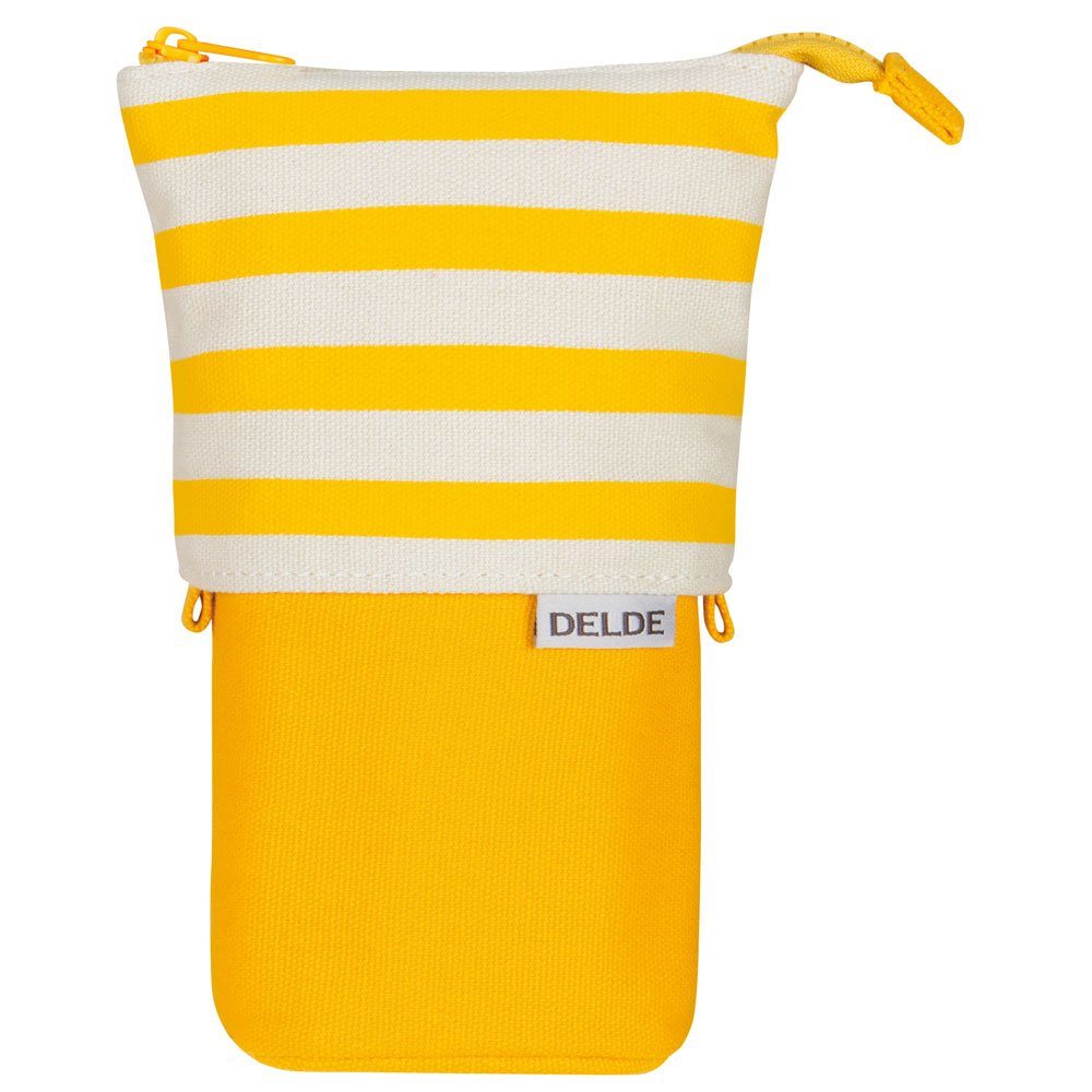 **SUN-STAR Sunstar Stationery Pen Case DELDE Pop - Yellow (S1409662) | Pencil Pouch for School, Office & Travel | Durable & Stylish Storage for Pens, Pencils & Art Supplies**