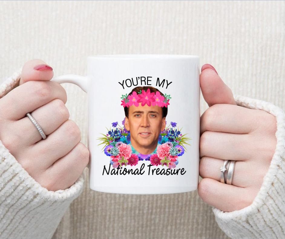 11oz Coffee Mug for Coffee Lovers - 'You're My National Treasure' Tea Cup - Perfect for Office, Home & Gift Giving