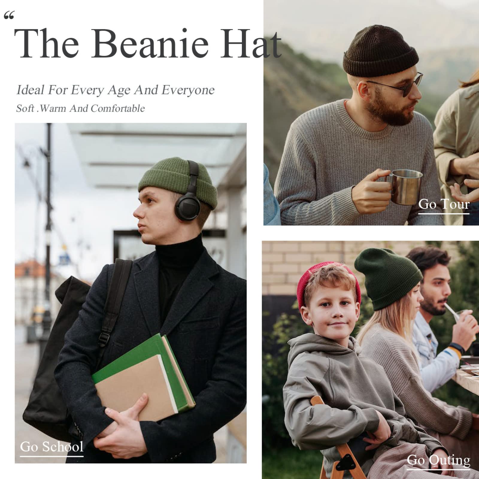 Custom Knit Beanies with Text, Picture & Logo - Personalized Winter Hats for Men & Women - Corporate Party, Team & Promotional Hats - Perfect for Gifts, Events & Cold Weather Fashion