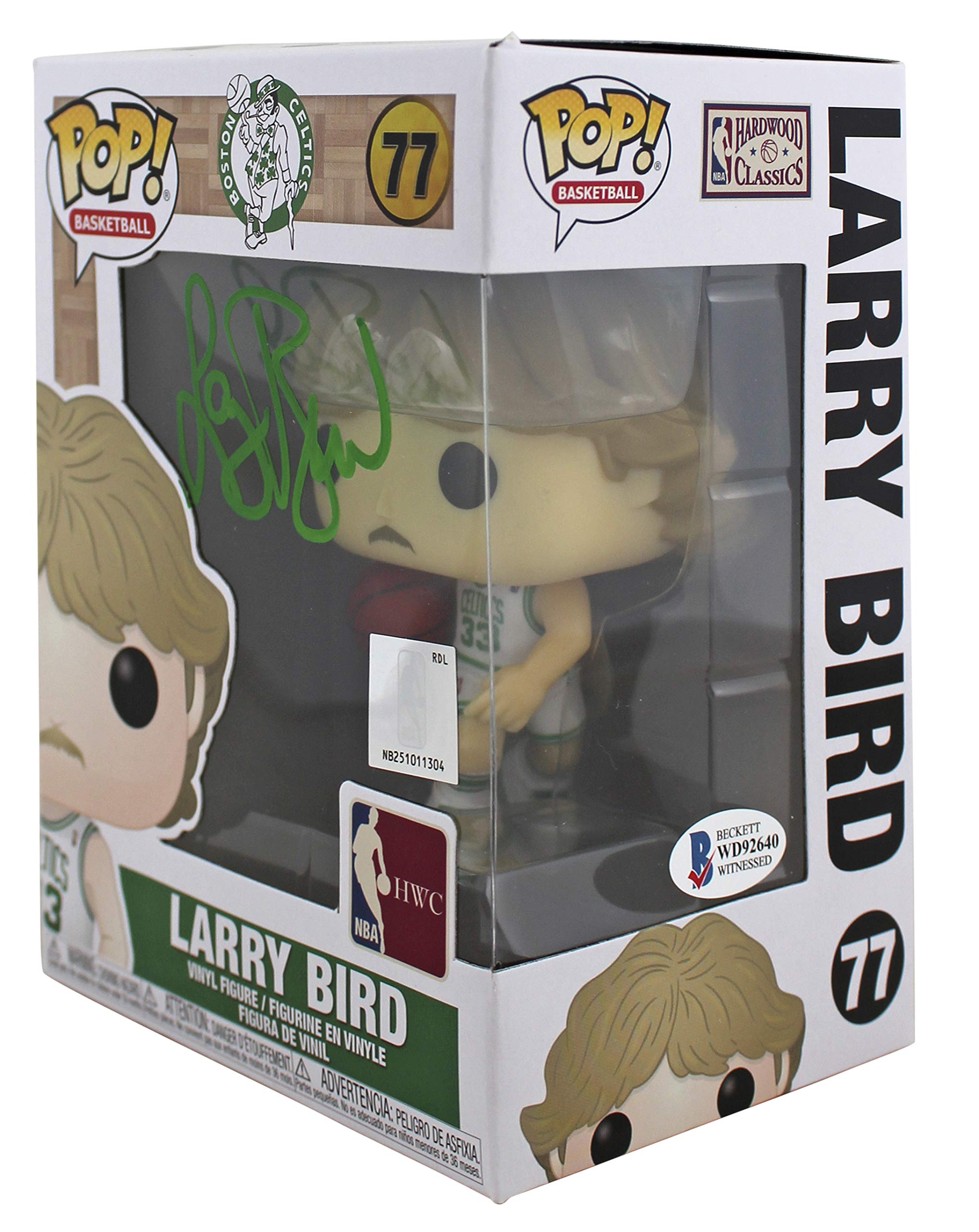 Authentic Larry Bird #77 Signed Funko Pop Vinyl Figure - Boston Celtics Legend - BAS Witnessed COA - Perfect for NBA Collectors, Celtics Fans & Sports Memorabilia Displays