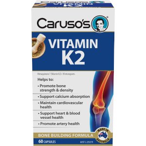 Carusos Vitamin K2 One A Day Supplement - Supports Bone & Heart Health - Daily K2 MK7 Drops for Adults - Perfect for Active Lifestyles & Healthy Aging