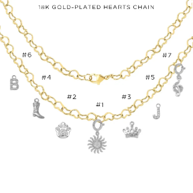 Elegant Charm Necklace with Assorted Charms - Perfect Gift for Women | Valentine's Day, Birthday & Anniversary Jewelry