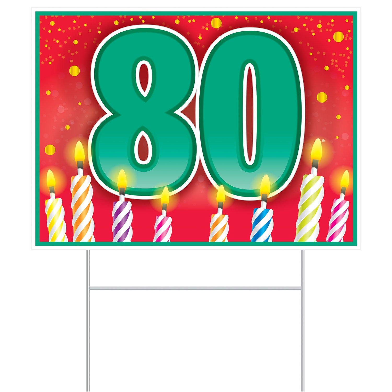 80 Plastic Yard Signs (1-Pack) - Durable Outdoor Advertising for Real Estate, Elections, and Business Promotions
