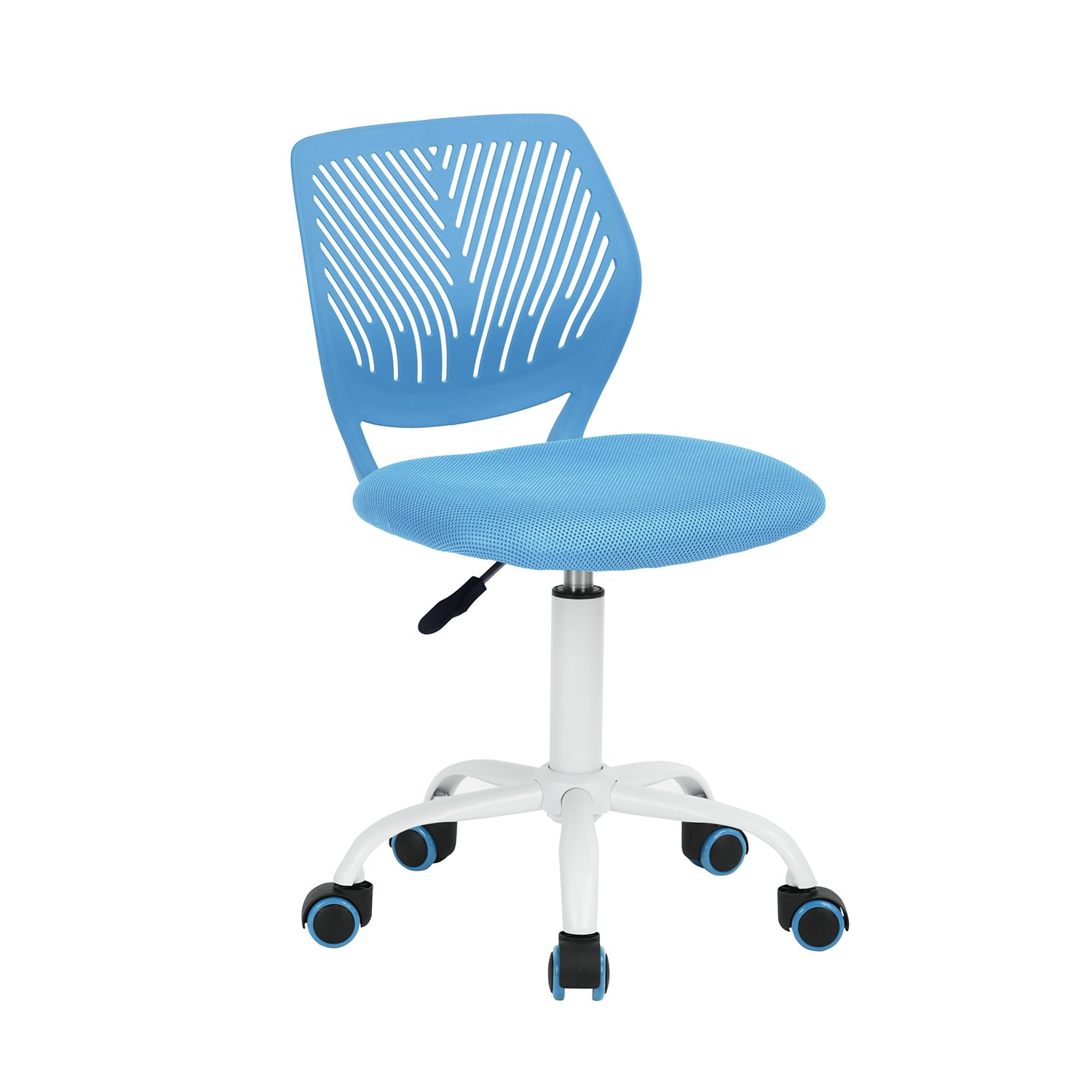 Ergonomic Mesh Office Chair for Teens - Adjustable Height Computer Desk Chair with Lumbar Support, Breathable Backrest for Home Office & Study Room (Blue) - Perfect for Online Classes, Gaming & Remote Work