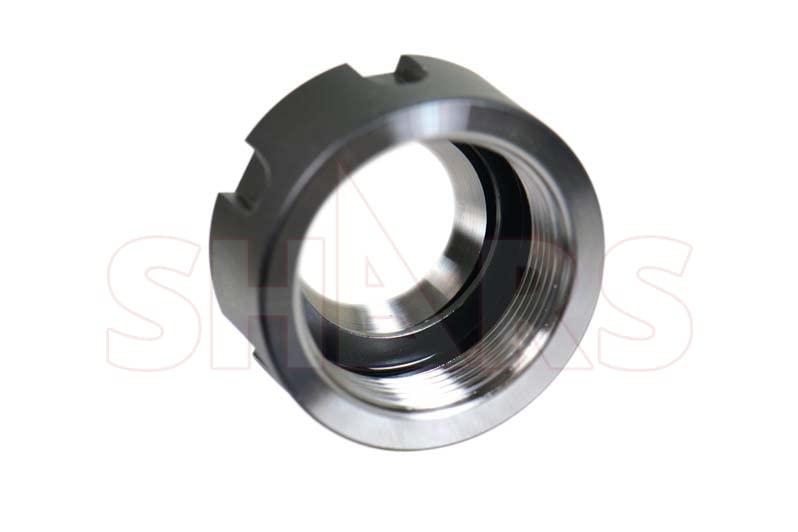 Shars ER25 Coolant Through Straight Shank Extension Tool Holder with O-Ring Seal - 42mm Slotted Nut, 3.82