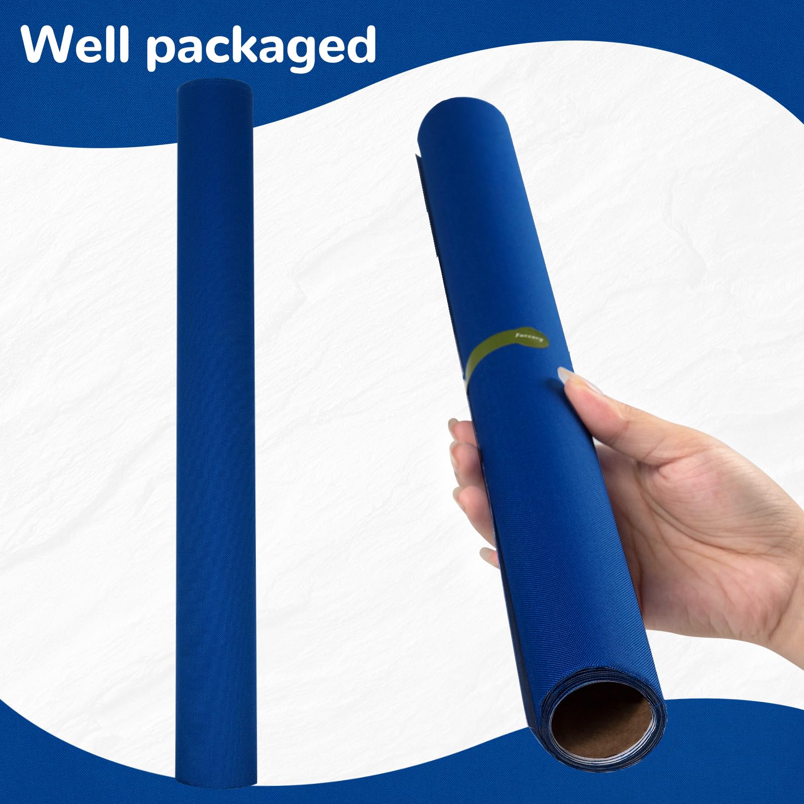 Premium Book Binding Cloth 57x17 Inch - Dark Blue Fabric with Paper Backing for DIY Book Covers, Journals & Scrapbooks | Perfect for Bookbinding, Restoration & Craft Projects