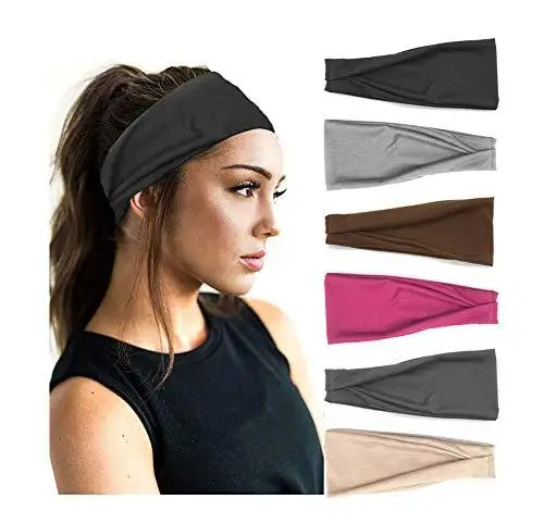 Stylish Printed Hair Bands Set for Women - 6 Pack Fashion Hair Accessories for Ponytail, Bun & Everyday Use - Perfect for Workout, Office & Casual Wear